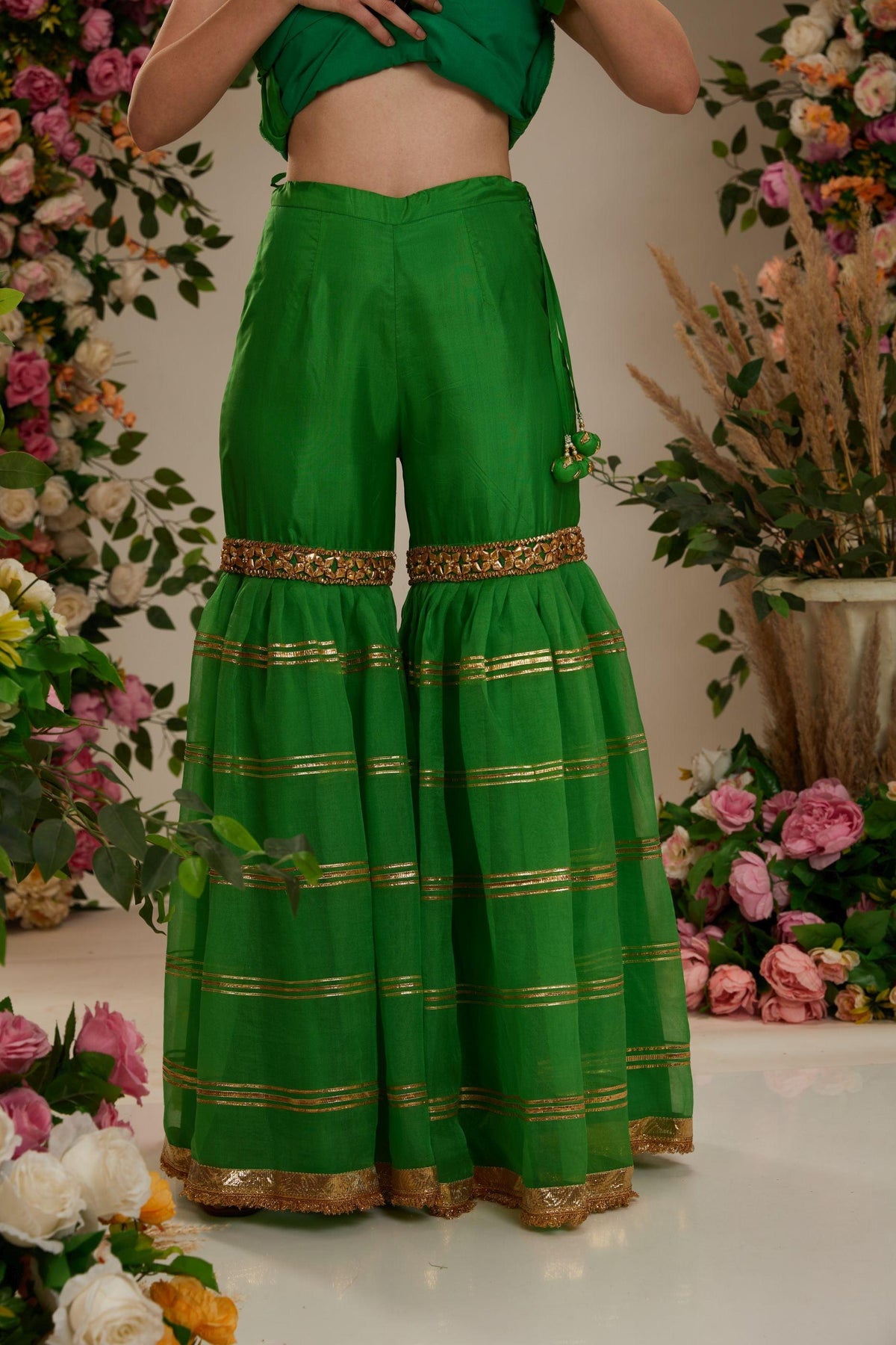Green kurta with garara and dupatta - Preeti s kapoor
