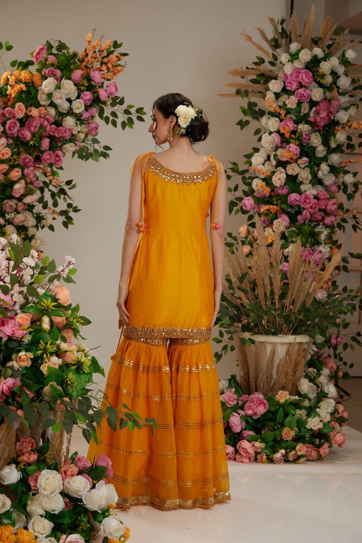 Yellow Kurta with Garara and dupatta - Preeti s kapoor