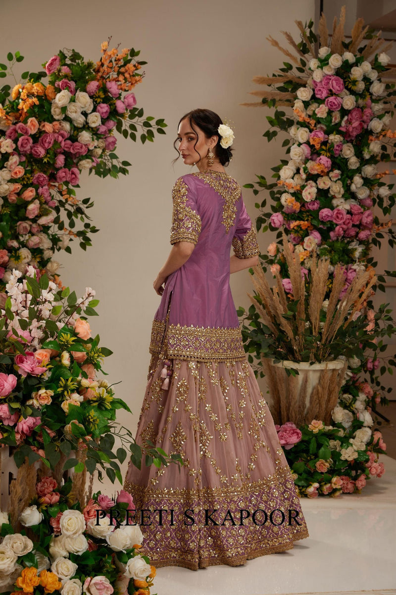 Lavender kurta with sharara and dupatta - Preeti S Kapoor