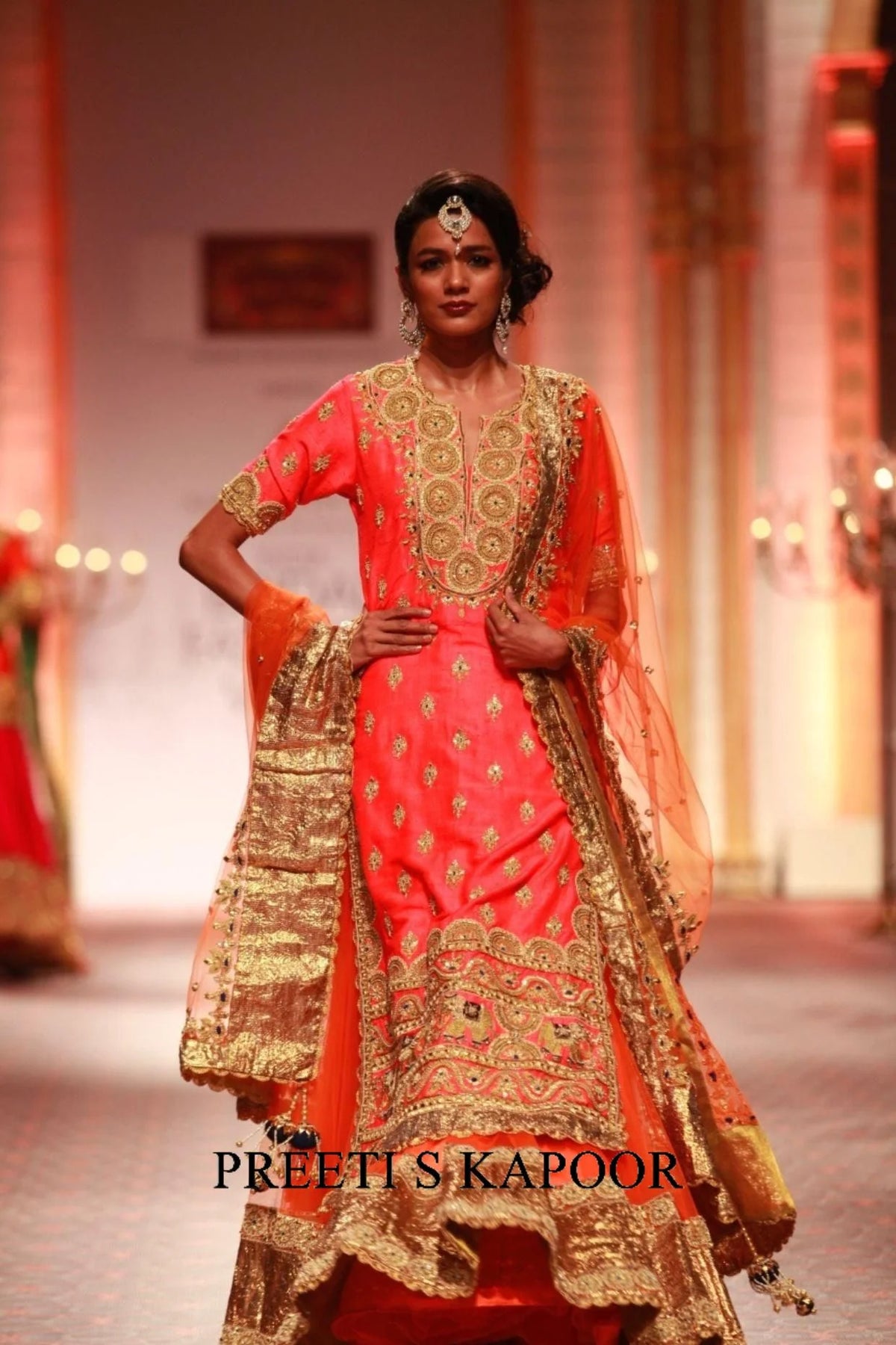 Pink Silk Embroidered Kurta Lehenga Set - Preeti S Kapoor