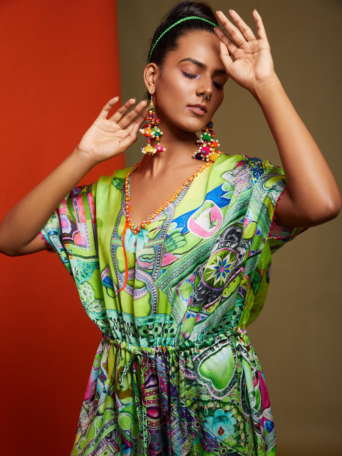 Printed Green Colour Jumpsuit - Preeti s kapoor