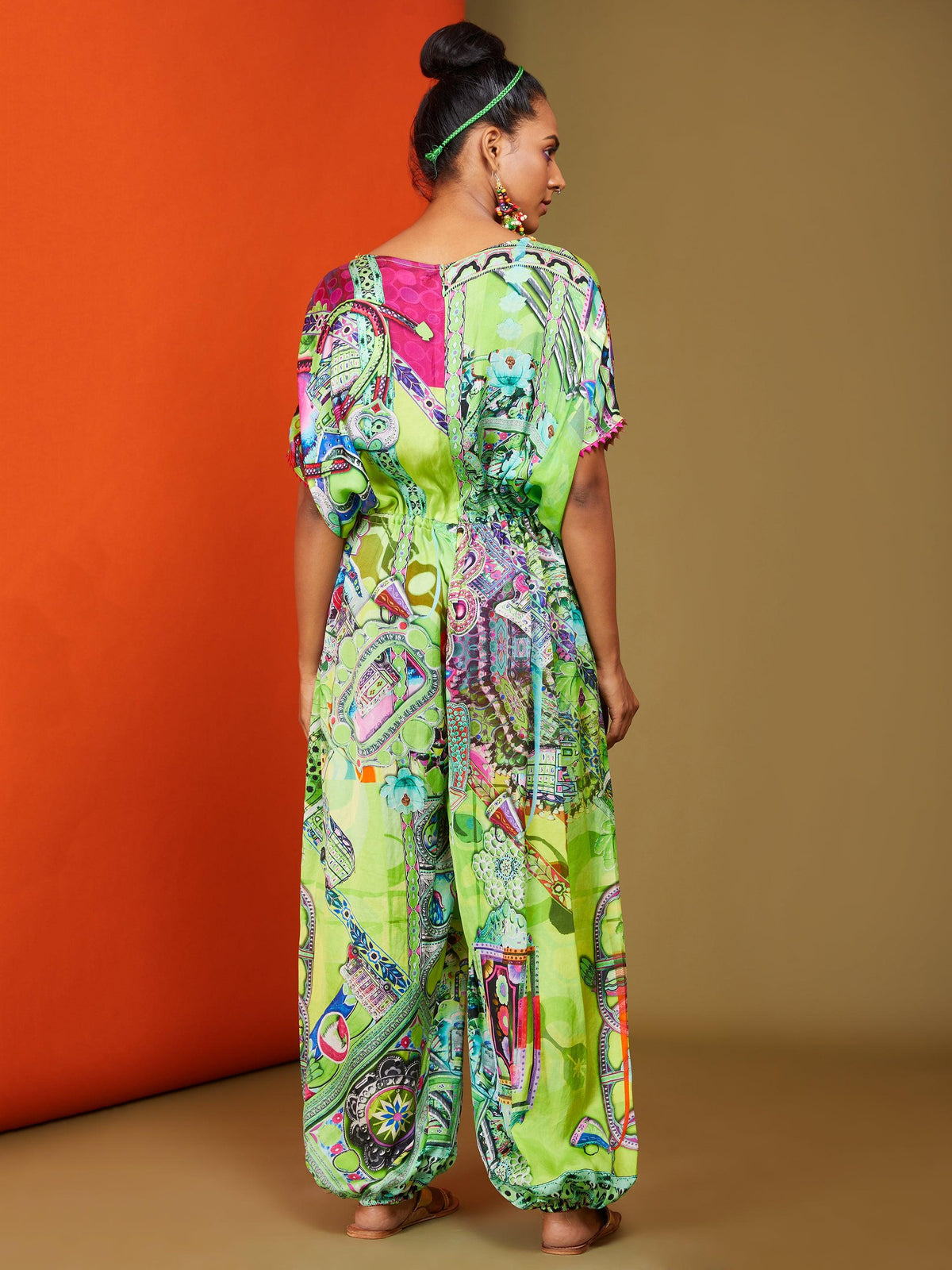 Printed Green Colour Jumpsuit - Preeti s kapoor