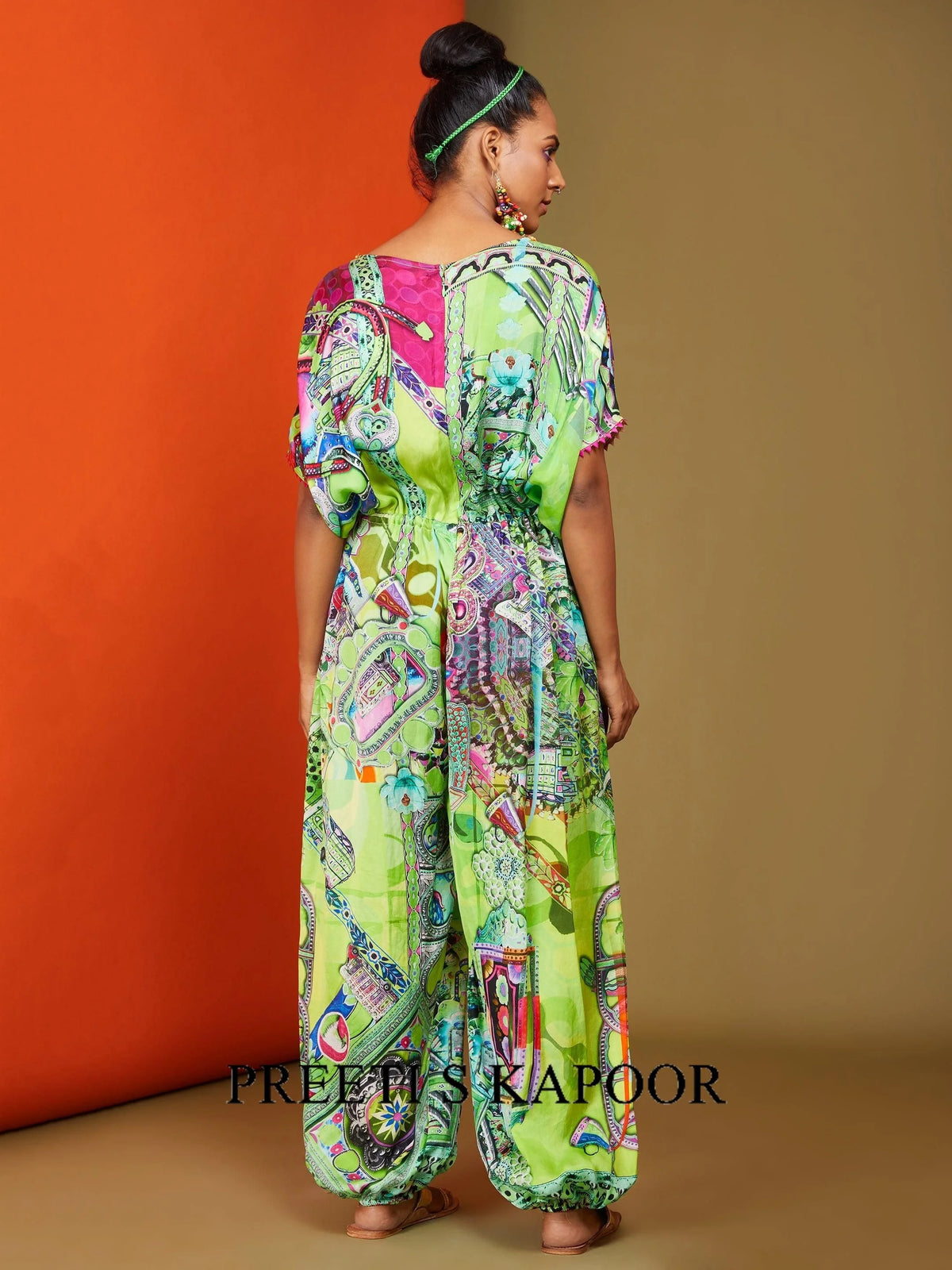Printed Green Colour Jumpsuit - Preeti S Kapoor
