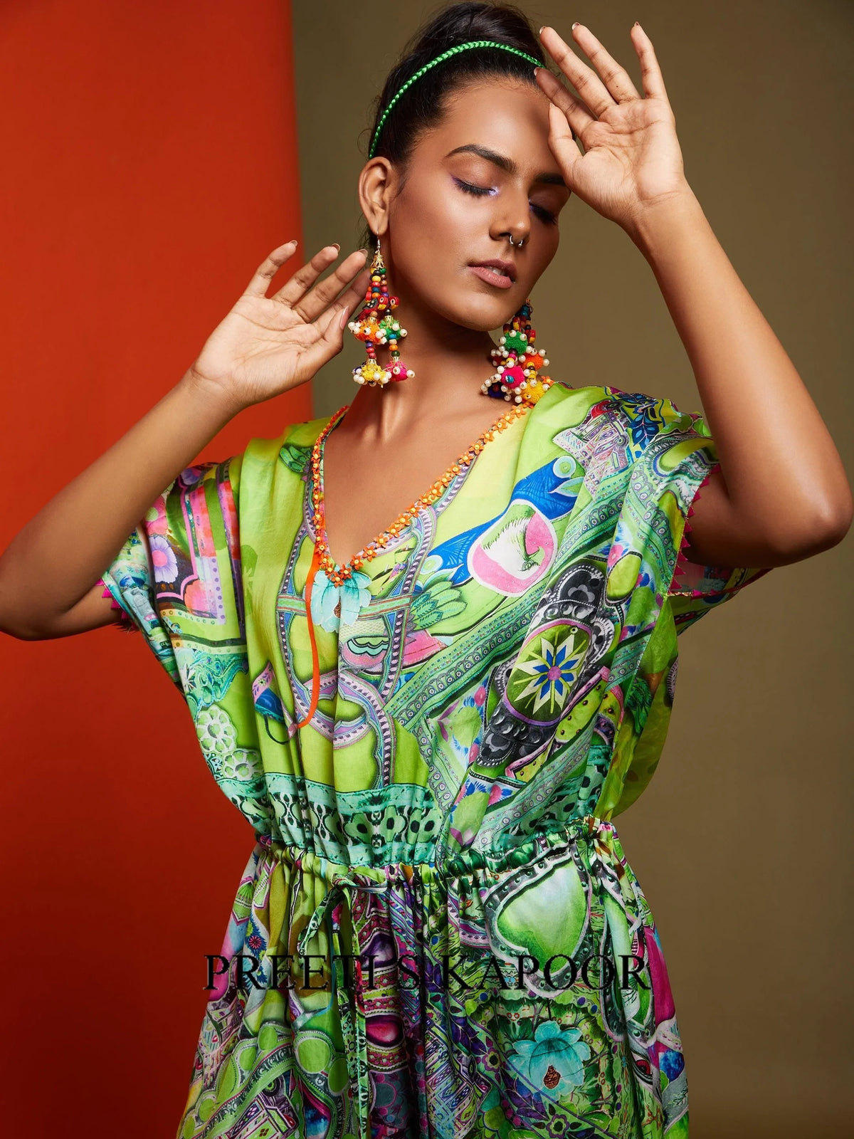 Printed Green Colour Jumpsuit - Preeti S Kapoor