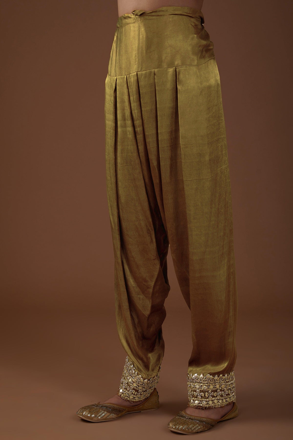 Champagne gold Mashru silk kurta set - Preeti s kapoor