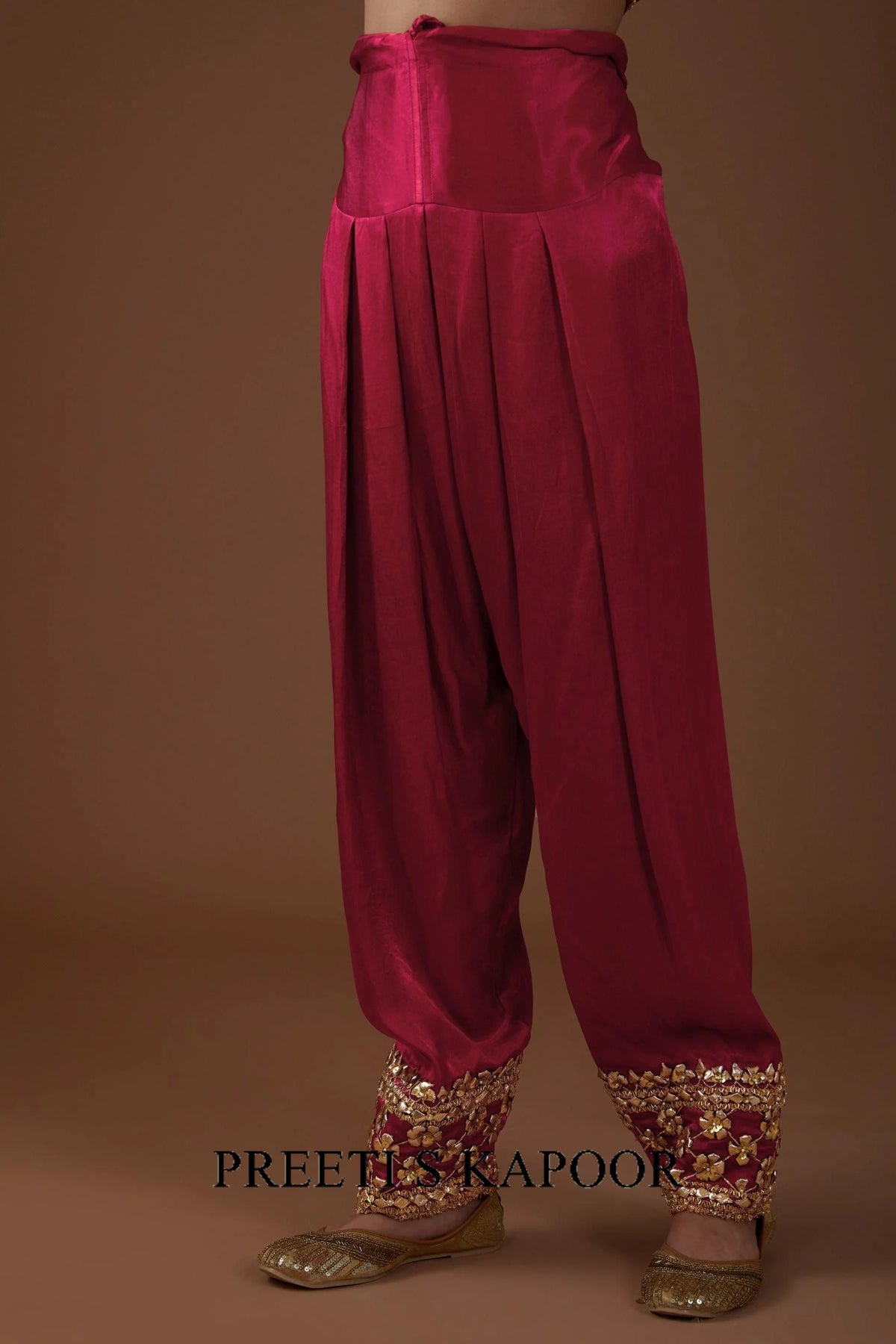 Regal Red hued Mashru silk kurta set - Preeti S Kapoor