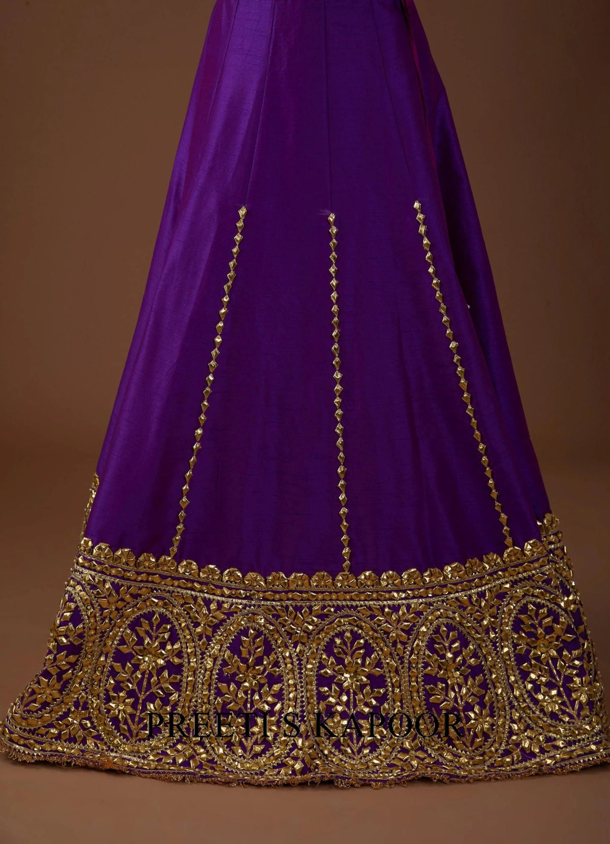 Vivid berry hued dupion silk Kurta and Lehenga set - Preeti S Kapoor