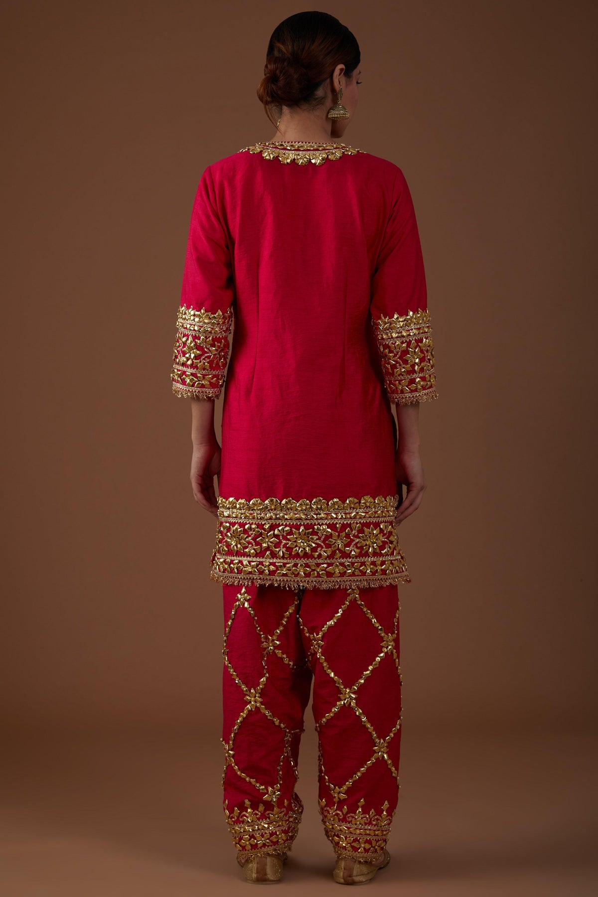 vivid berry hued dupion silk kurta set - Preeti s kapoor