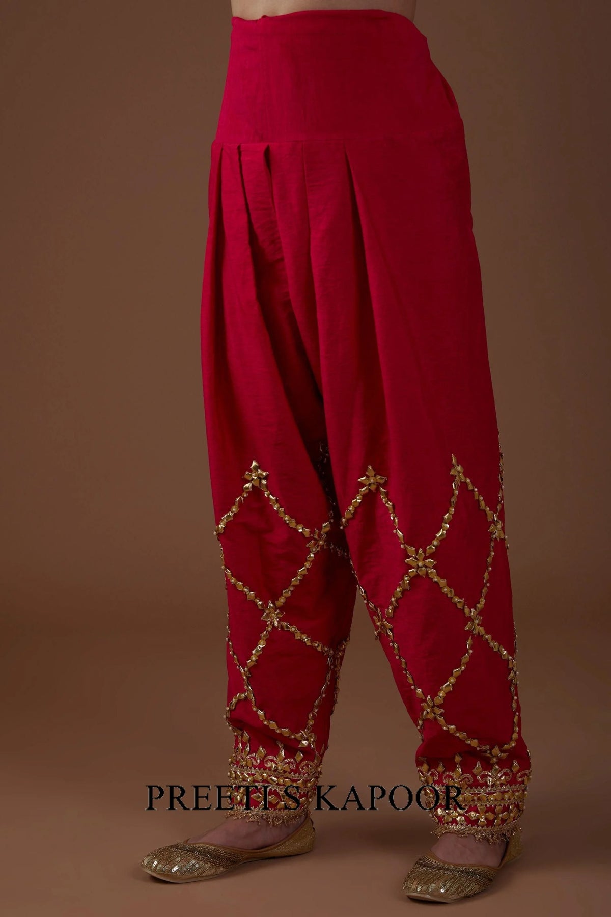Dupion silk Amber glow hued kurta set - Preeti S Kapoor