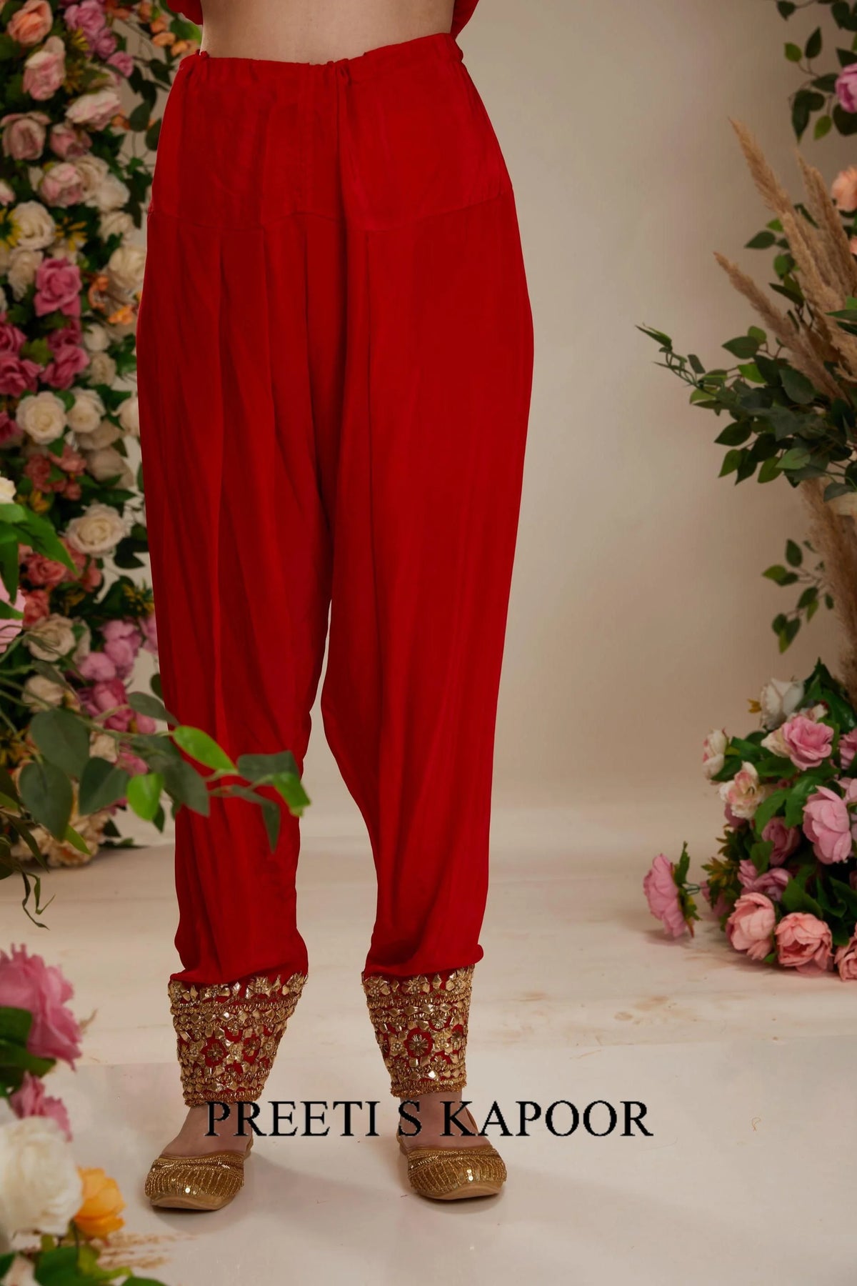 Fuchsia anarkali with salwar and dupatta - Preeti S Kapoor