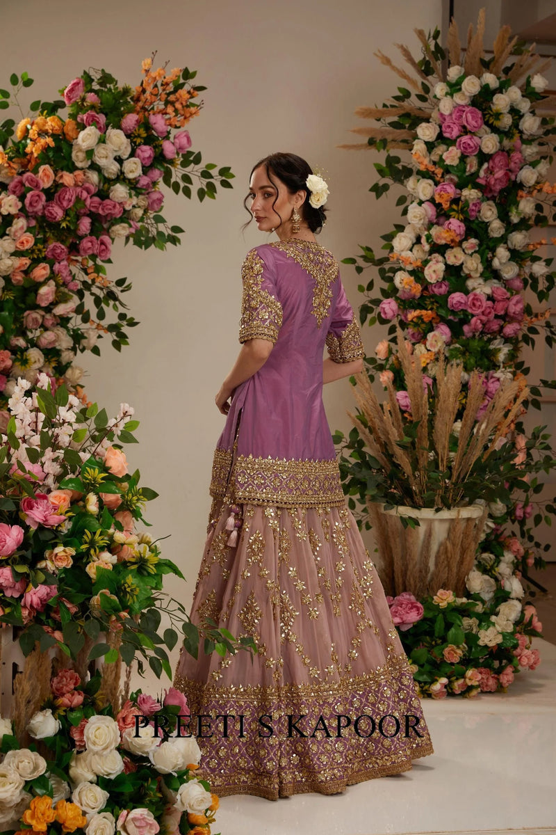 Lavender kurta with sharara and dupatta - Preeti S Kapoor