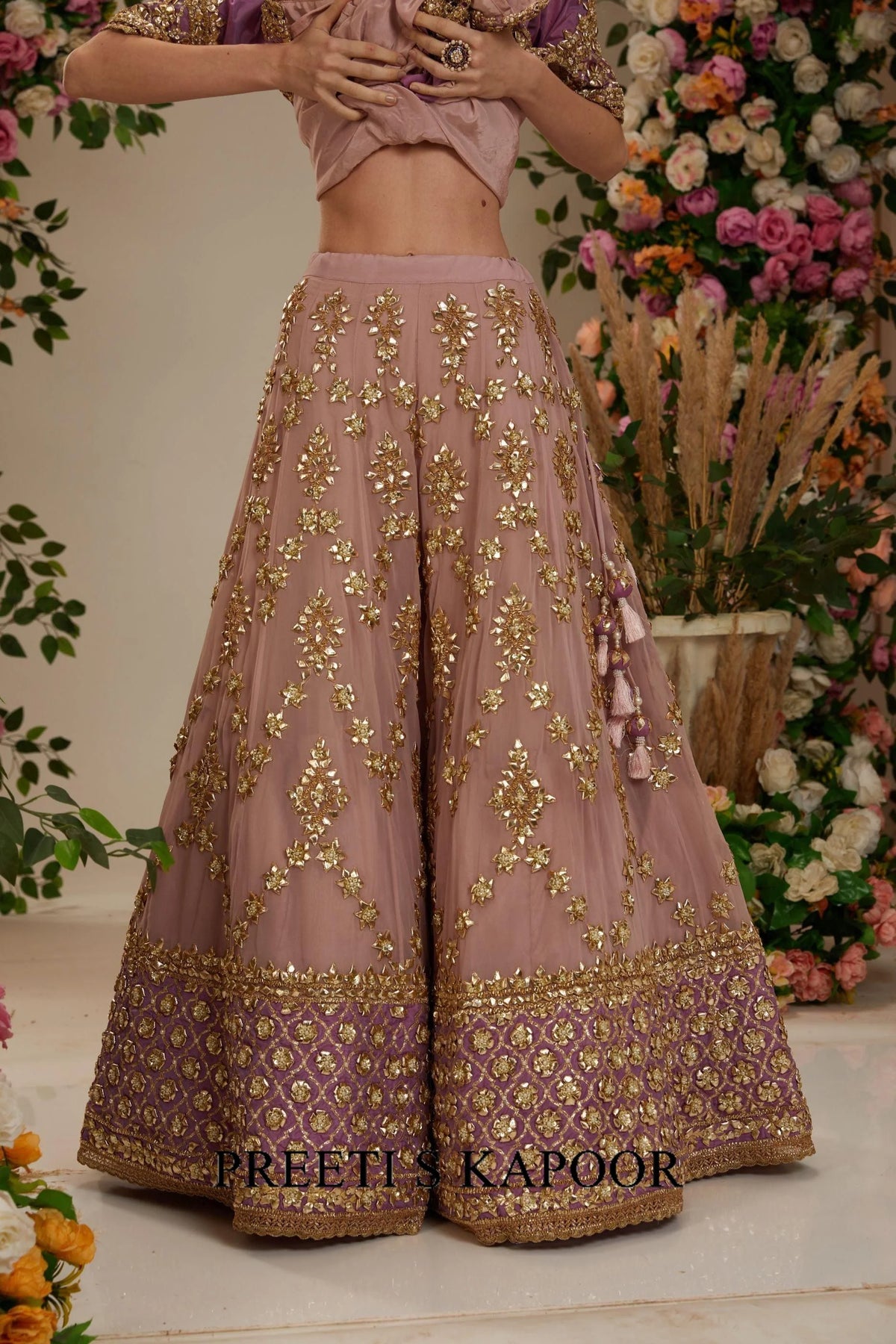 Lavender kurta with sharara and dupatta - Preeti S Kapoor