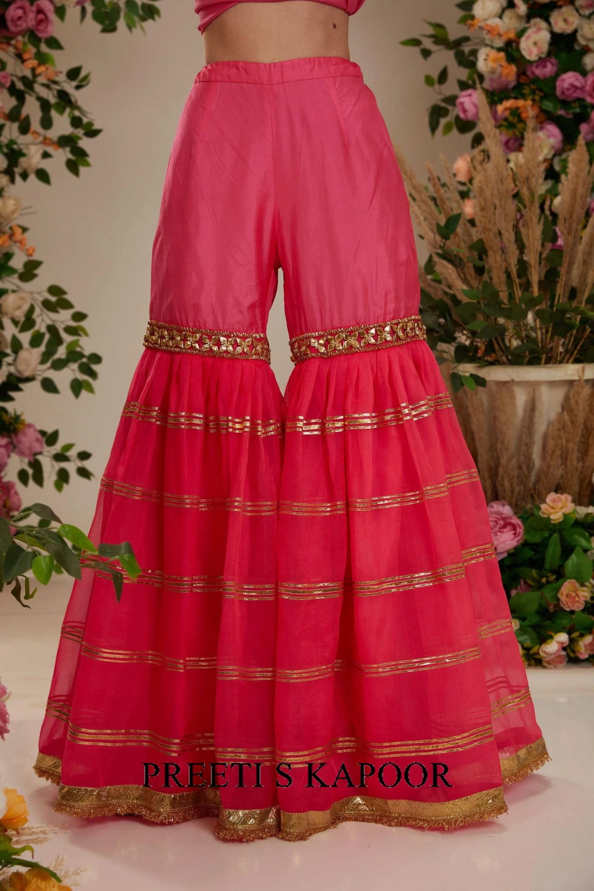 Pink Kurta with Garara and dupatta -Preeti S Kapoor