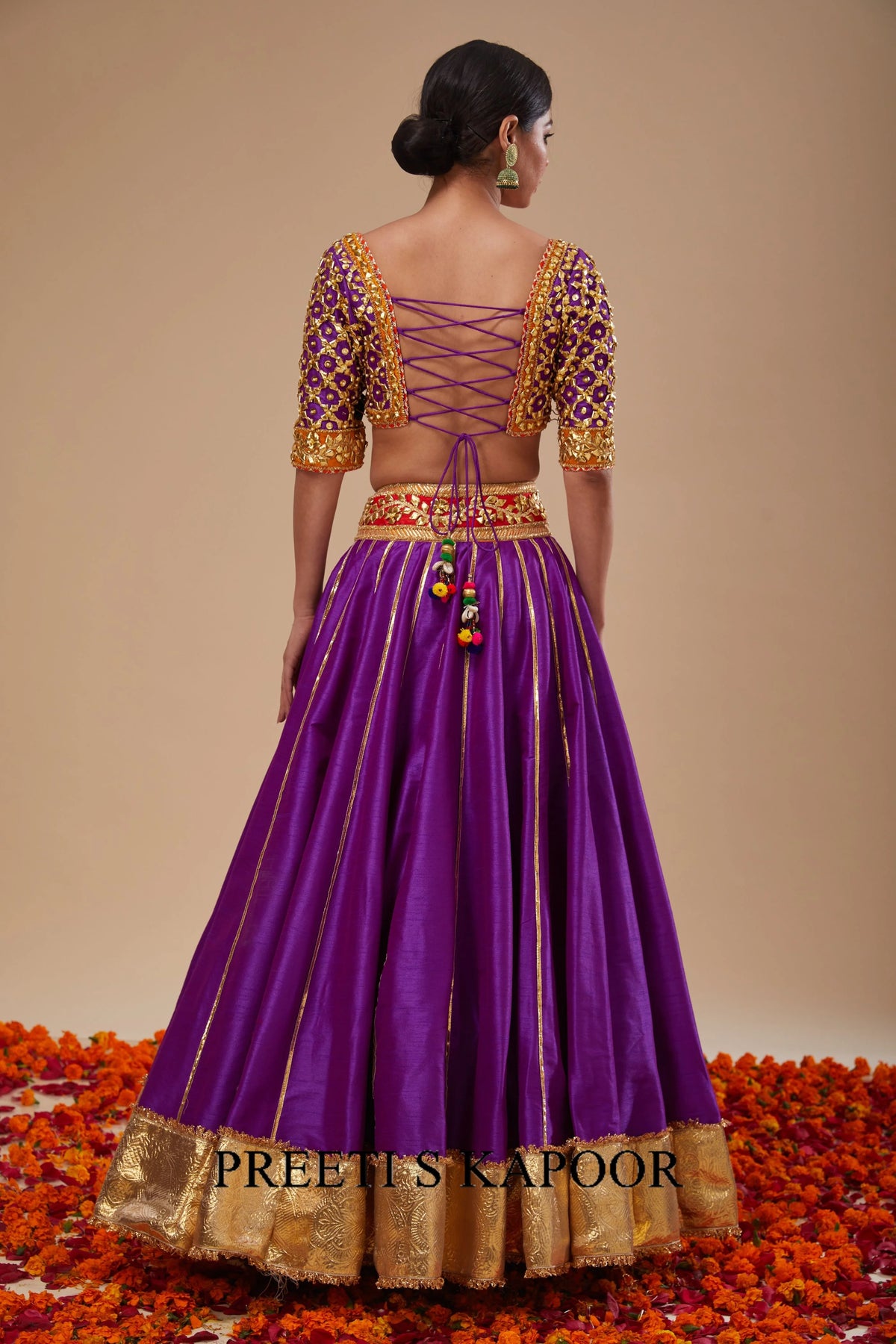 Purple Blouse with Purple Lehenga and Purple Dupatta - Preeti S Kapoor
