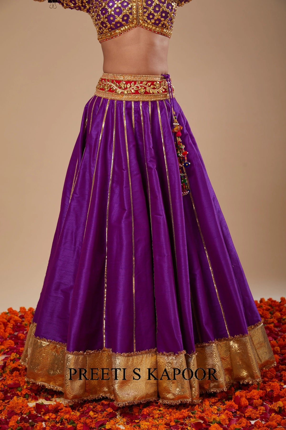 Purple Blouse with Purple Lehenga and Purple Dupatta - Preeti S Kapoor