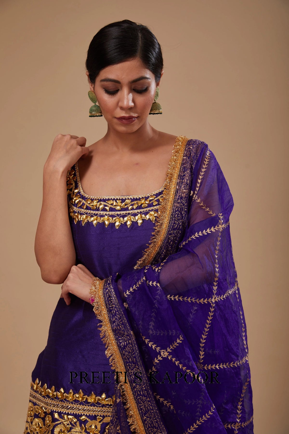 Blue Straight Kurta Pant Set - Preeti S Kapoor