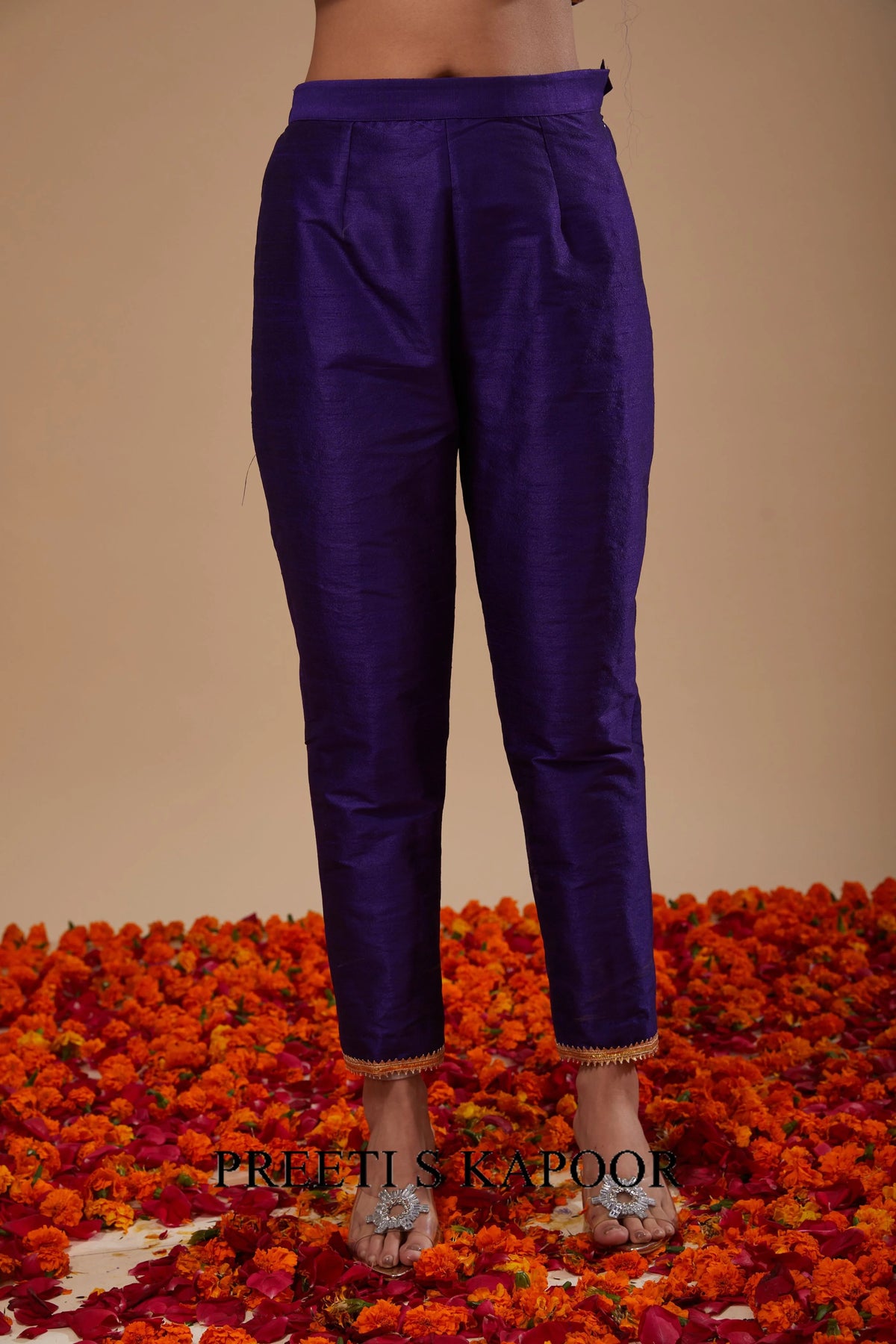 Blue Straight Kurta Pant Set - Preeti S Kapoor