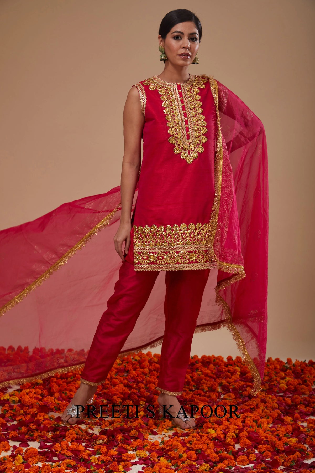 Fuchsia Straight Kurta Pant Set - Preeti S Kapoor