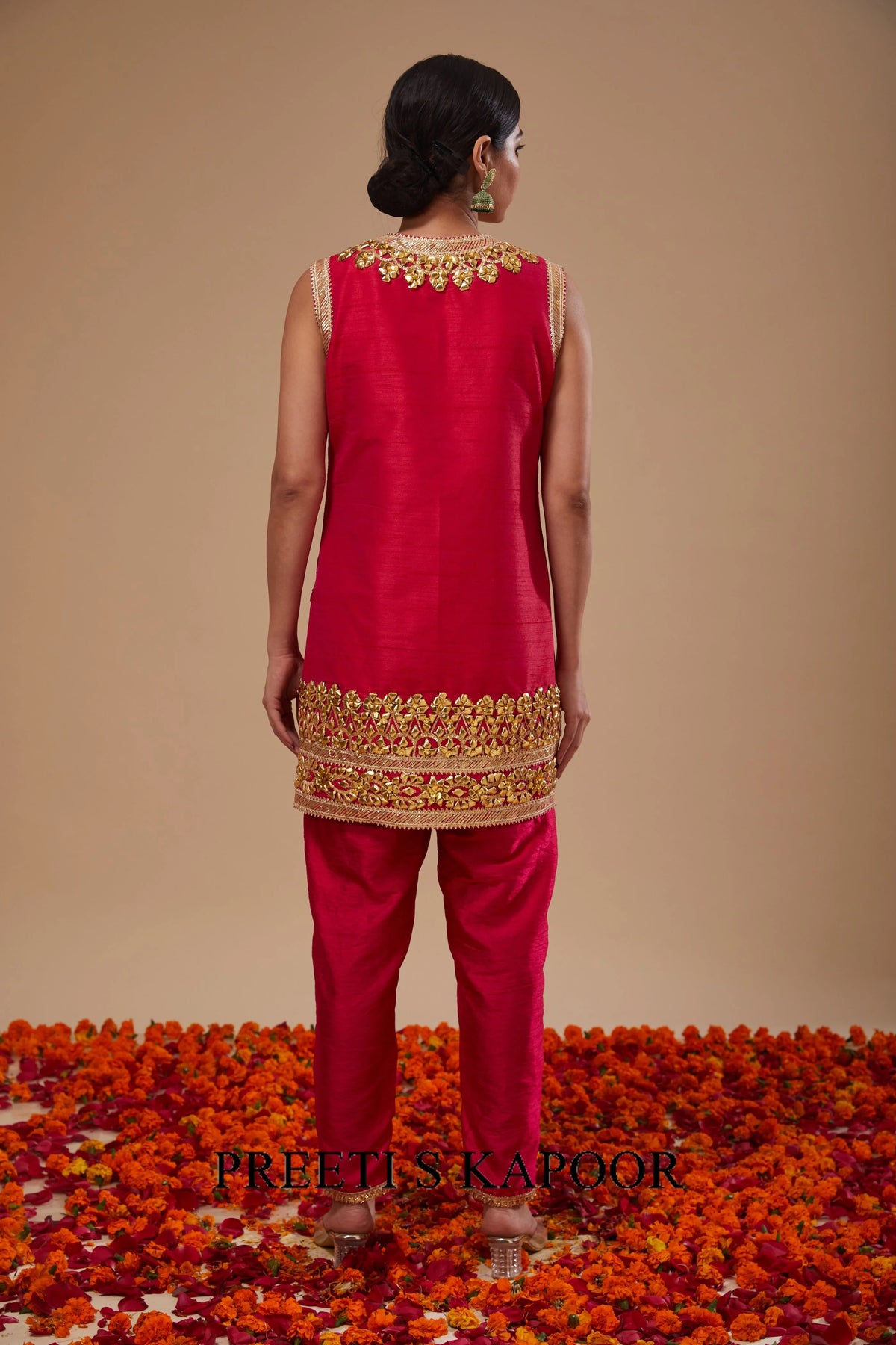 Fuchsia Straight Kurta Pant Set - Preeti S Kapoor
