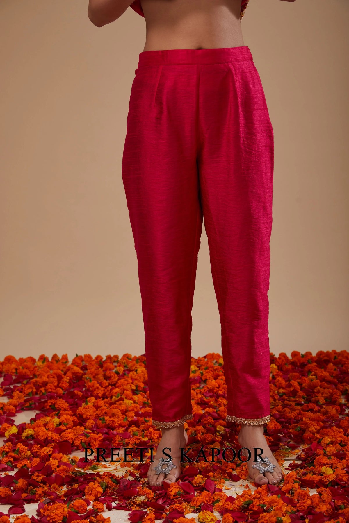 Fuchsia Straight Kurta Pant Set - Preeti S Kapoor
