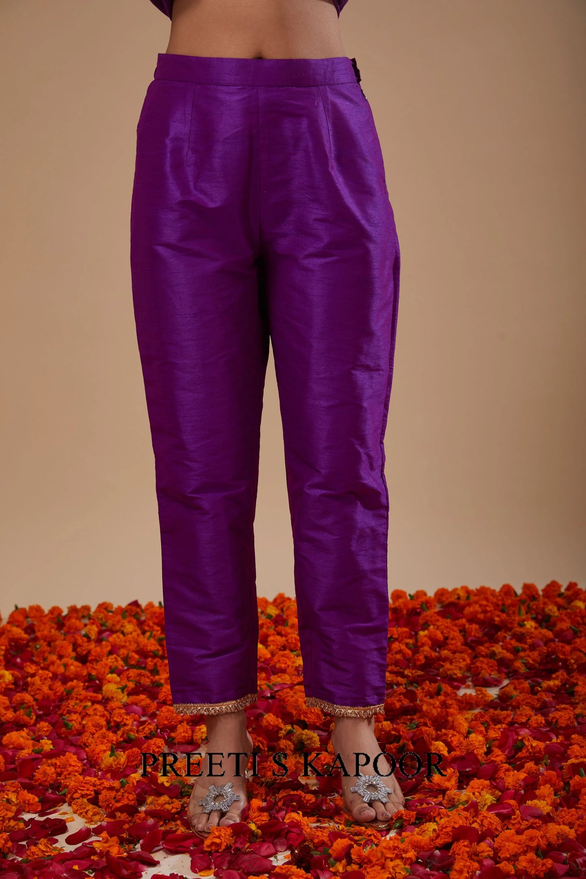 Purple Anarkali with Pant and Dupatta - Preeti S Kapoor