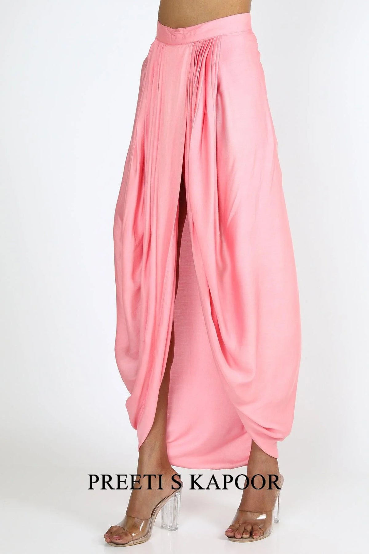 Pink Embroidered Dhoti Skirt Set - Preeti S Kapoor