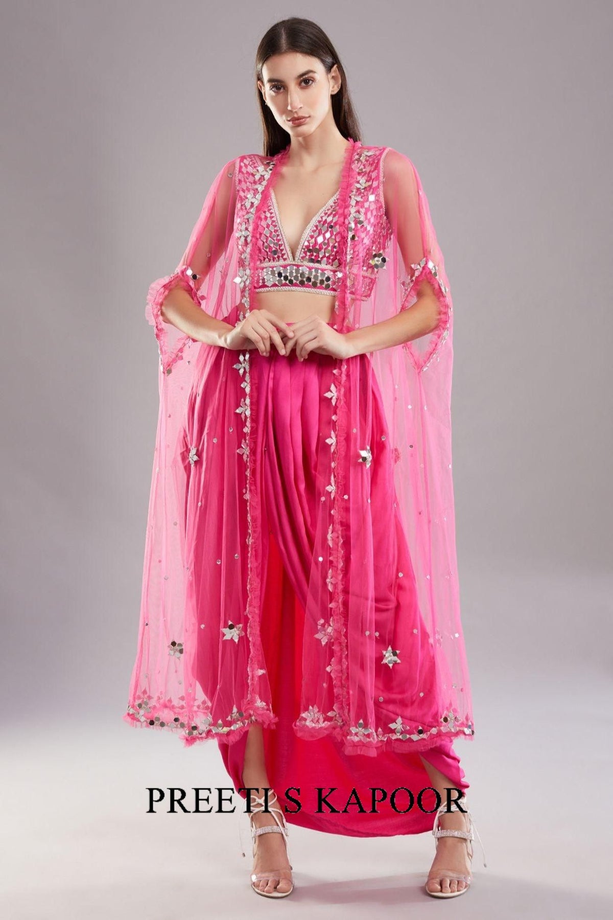 Pink Mirror Cape Set