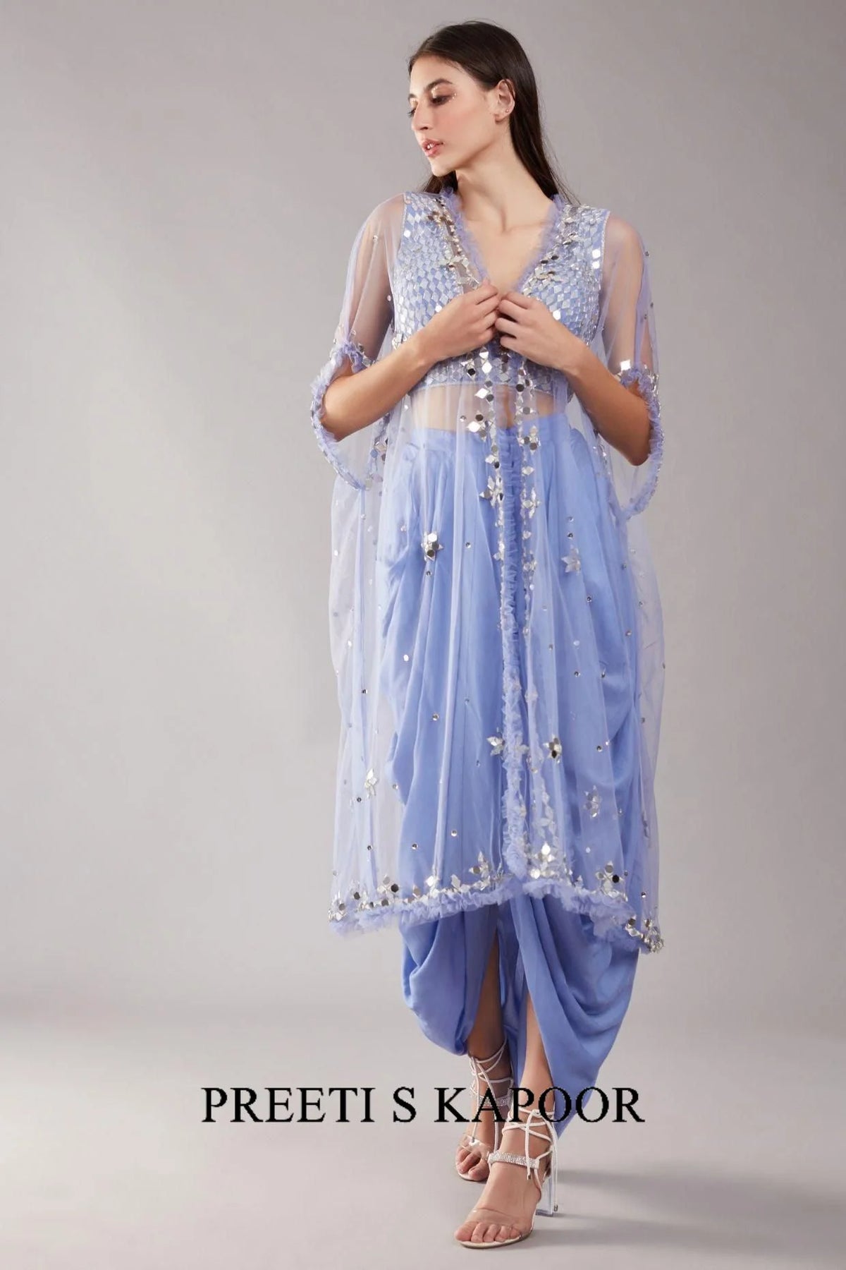 Peri Mirror Cape Set - Preeti S Kapoor
