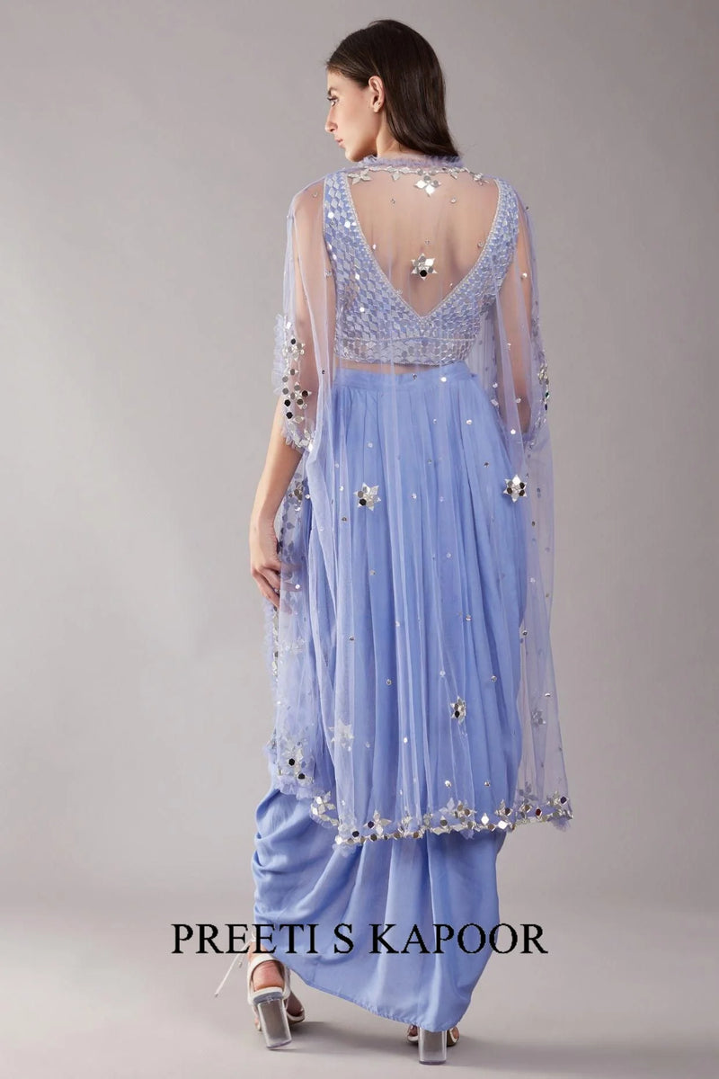 Peri Mirror Cape Set - Preeti S Kapoor