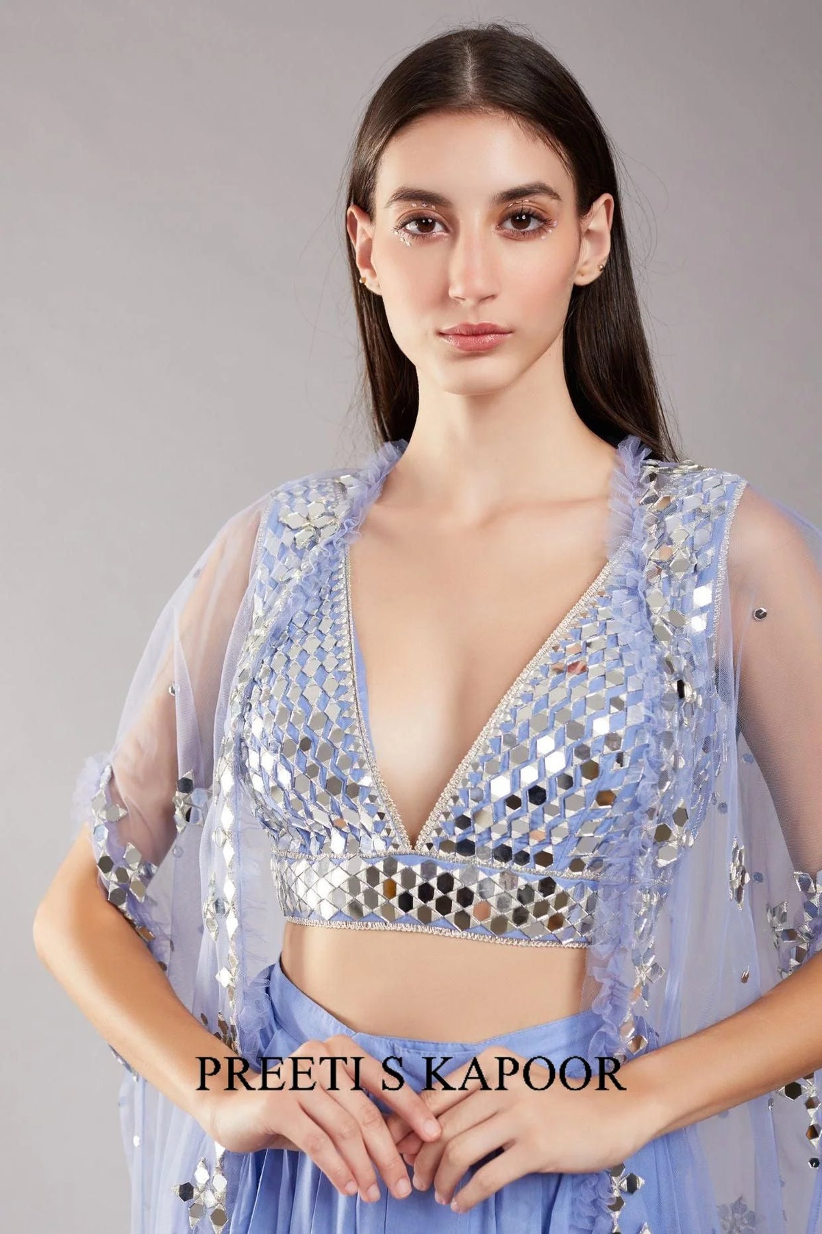Peri Mirror Cape Set - Preeti S Kapoor