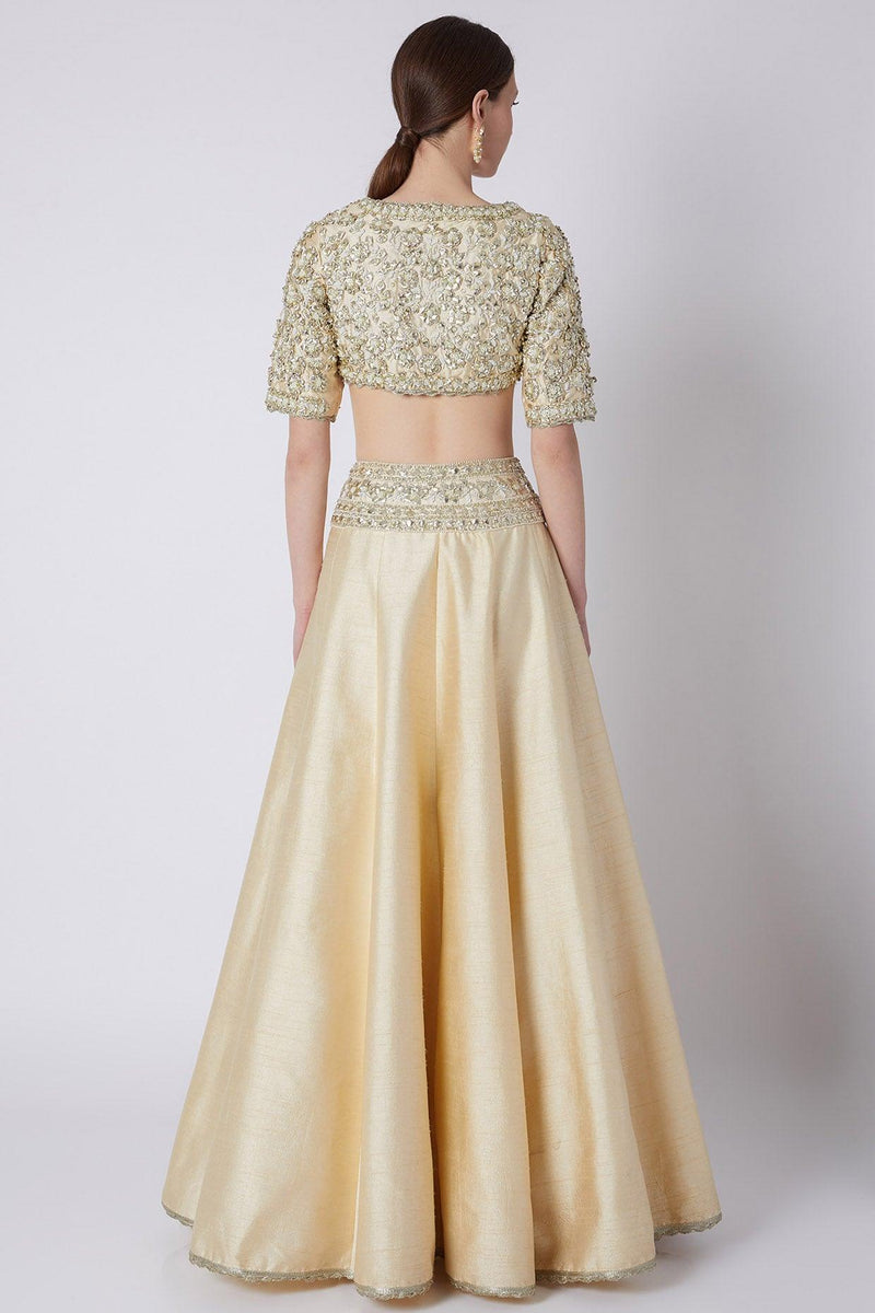 Beige Gota Embroidered Lehenga Set - Preeti s kapoor