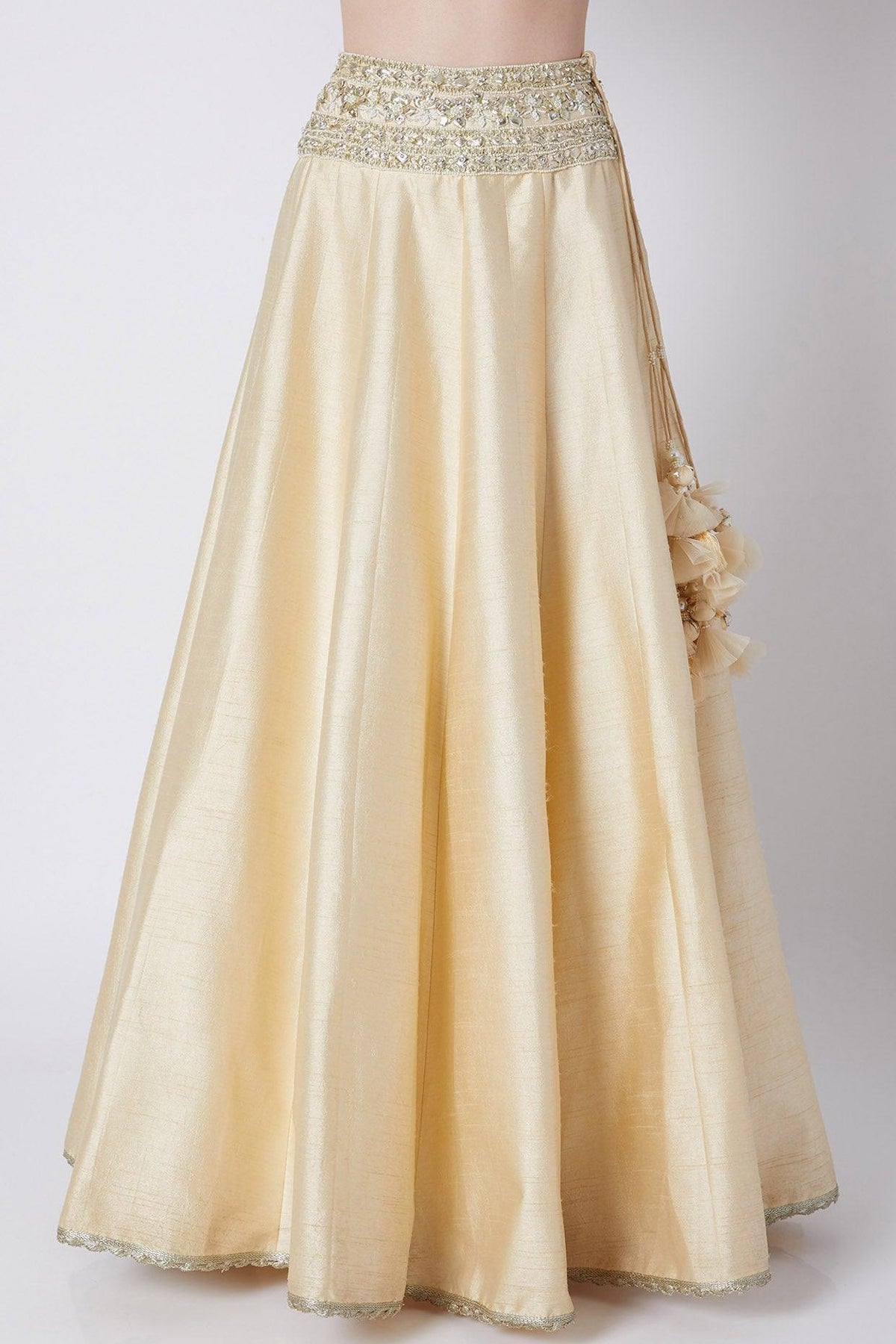 Beige Gota Embroidered Lehenga Set - Preeti s kapoor