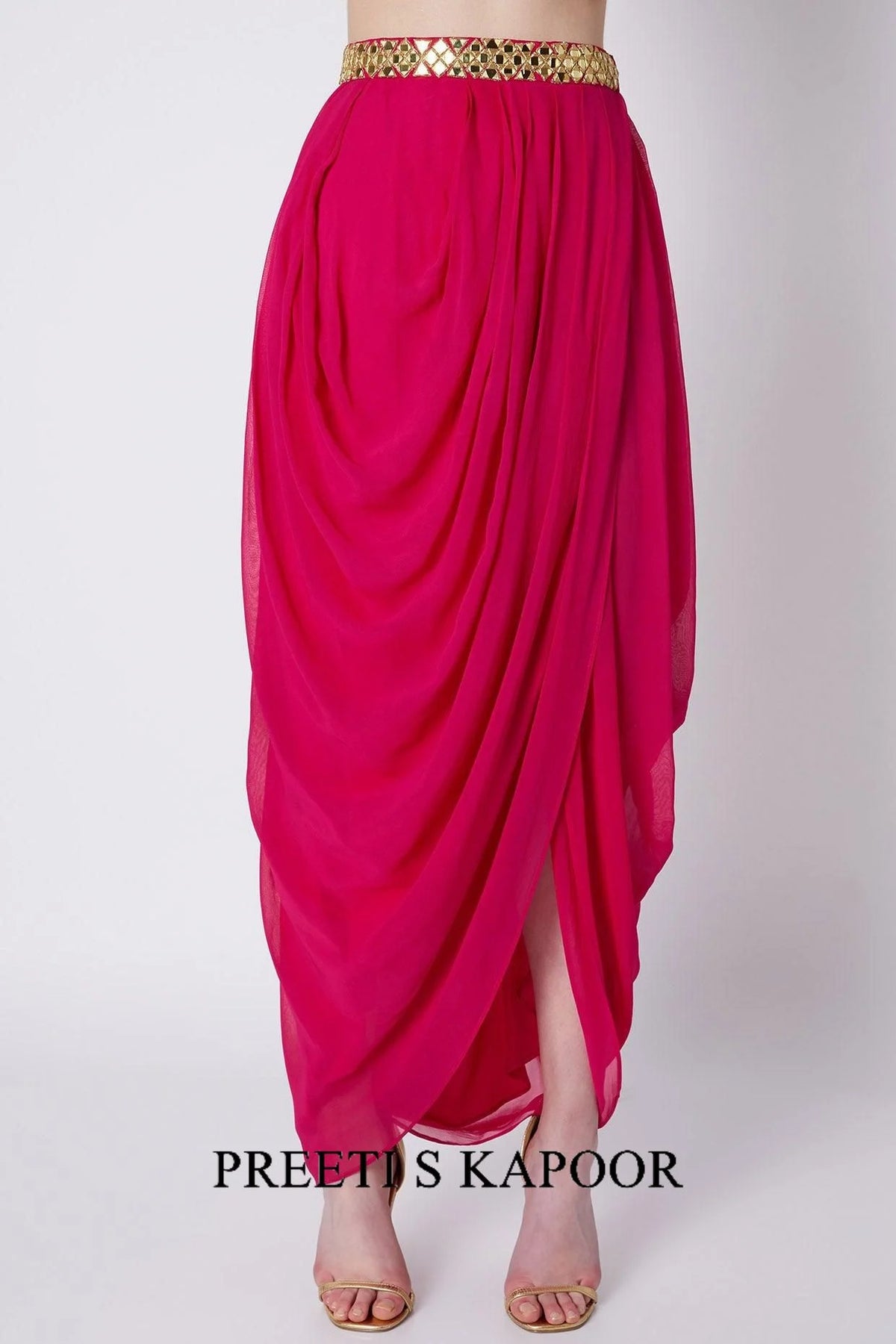 Fuchsia Embroidered Skirt Set - Preeti S Kapoor