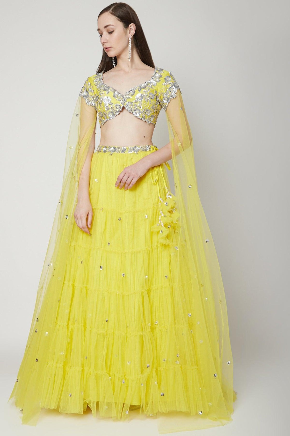 Yellow Embroidered Lehenga Set - Preeti s kapoor