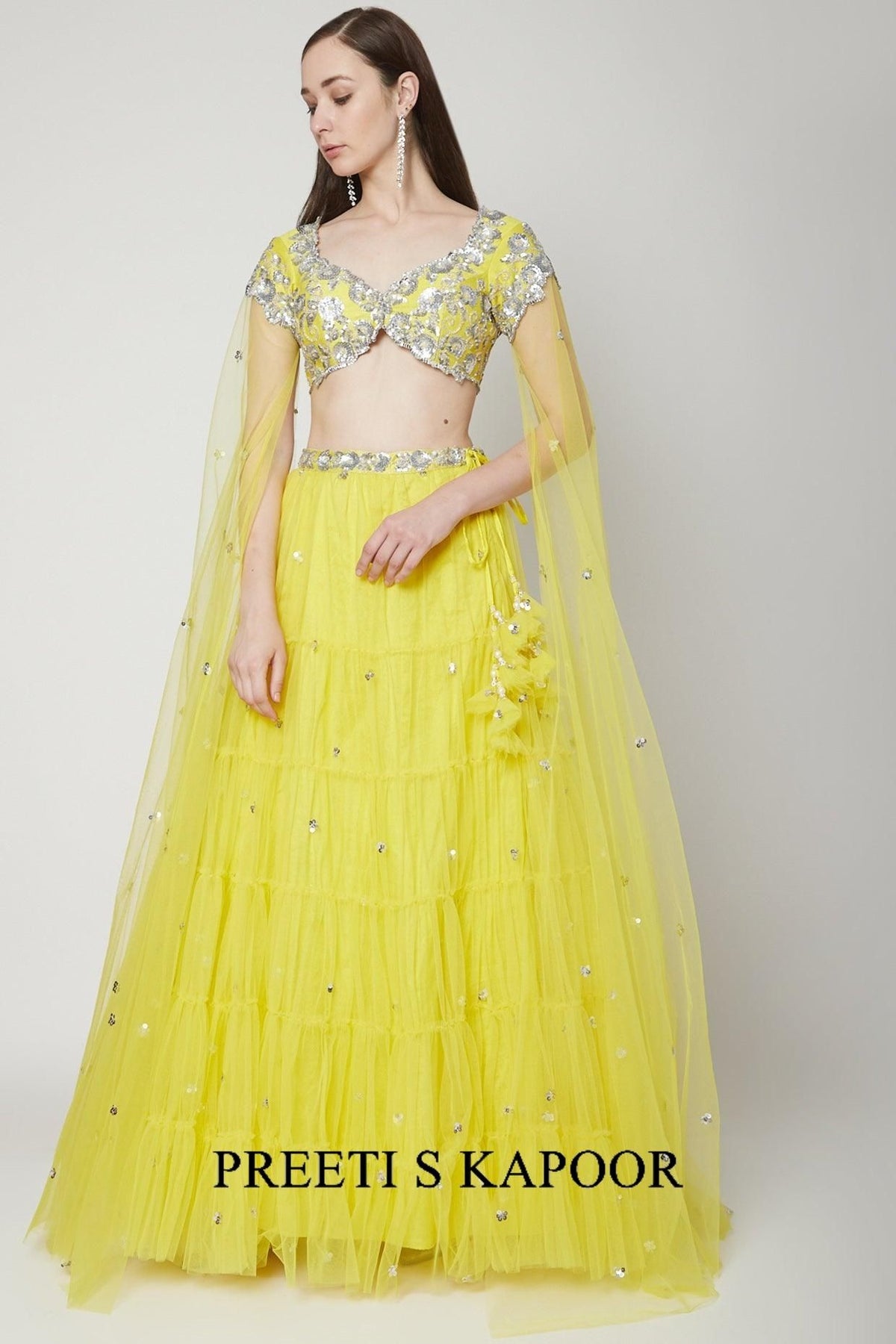 Yellow Embroidered Lehenga Set - Preeti s kapoor