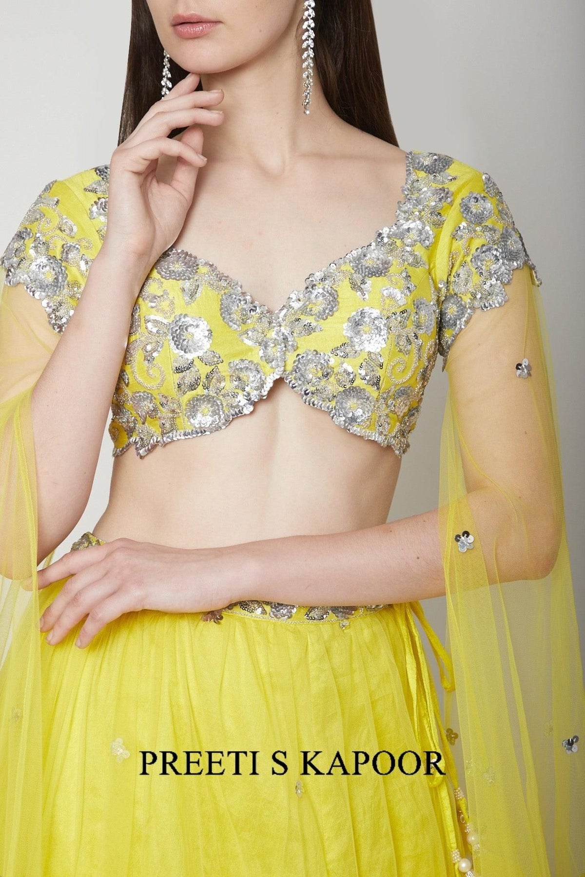 Yellow Embroidered Lehenga Set - Preeti s kapoor