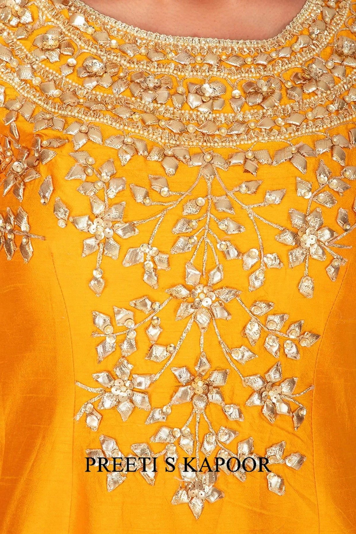 Mustard Embroidered Sharara Set - Preeti S Kapoor