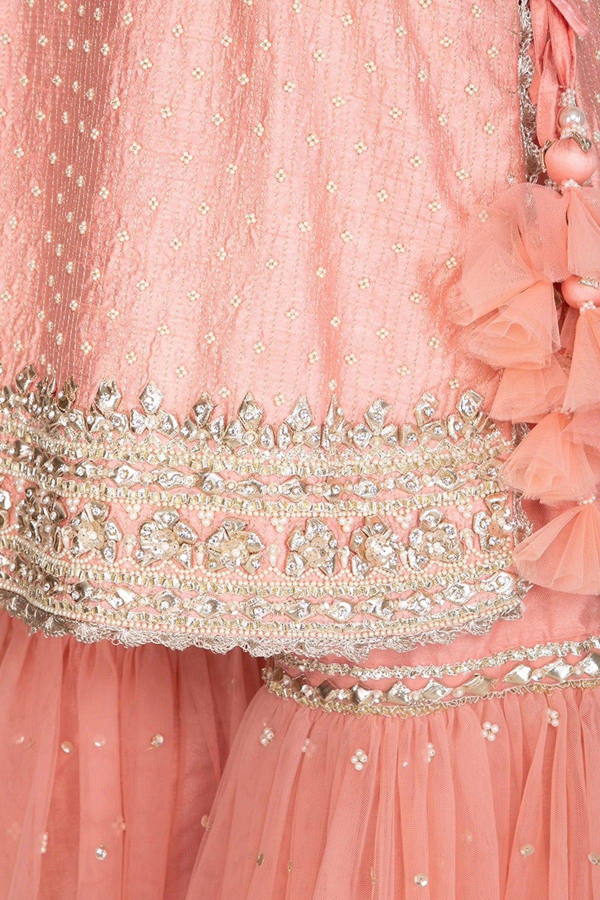 Pink Embroidered Gharara Set - Preeti s kapoor