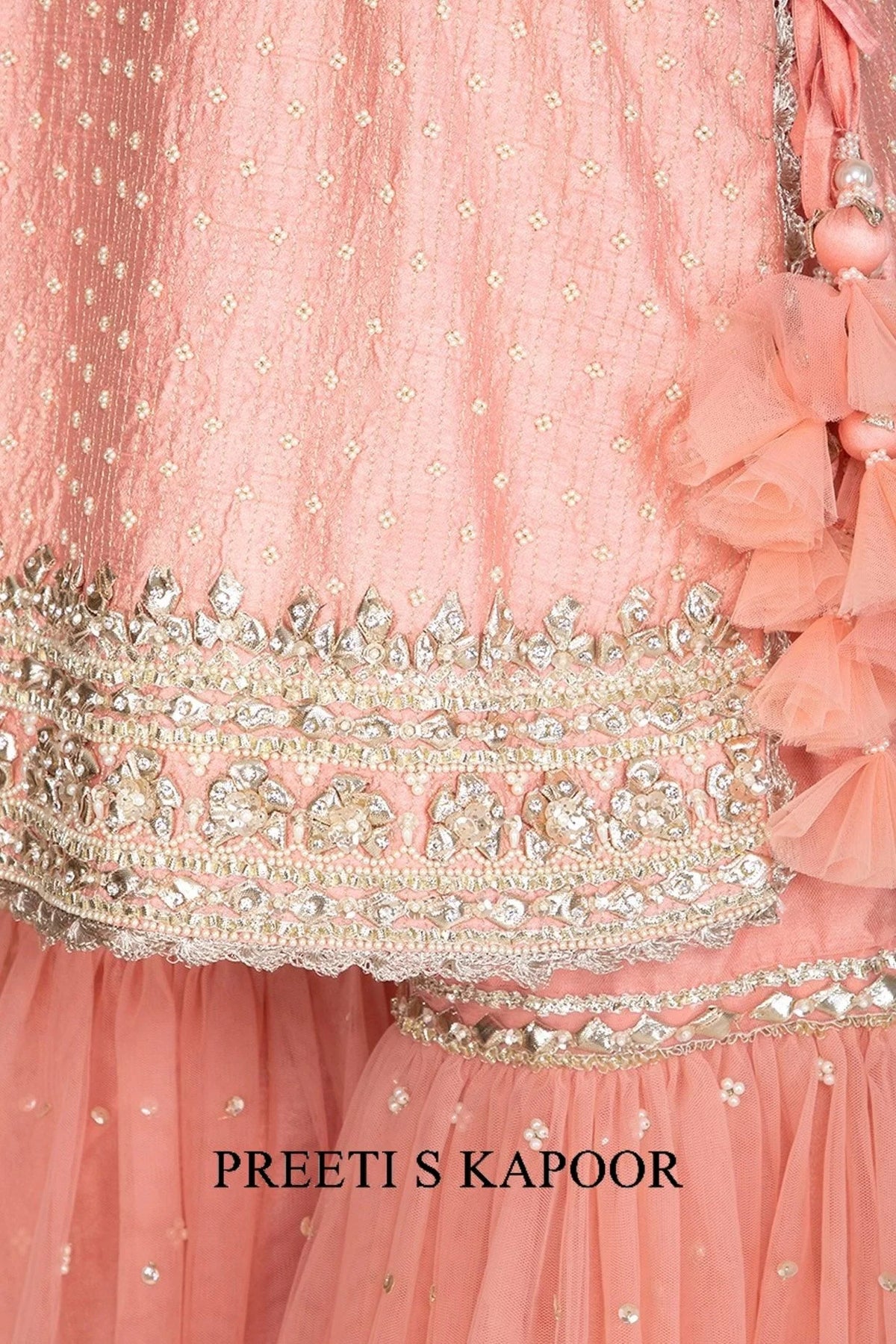 Pink Embroidered Gharara Set - Preeti S Kapoor