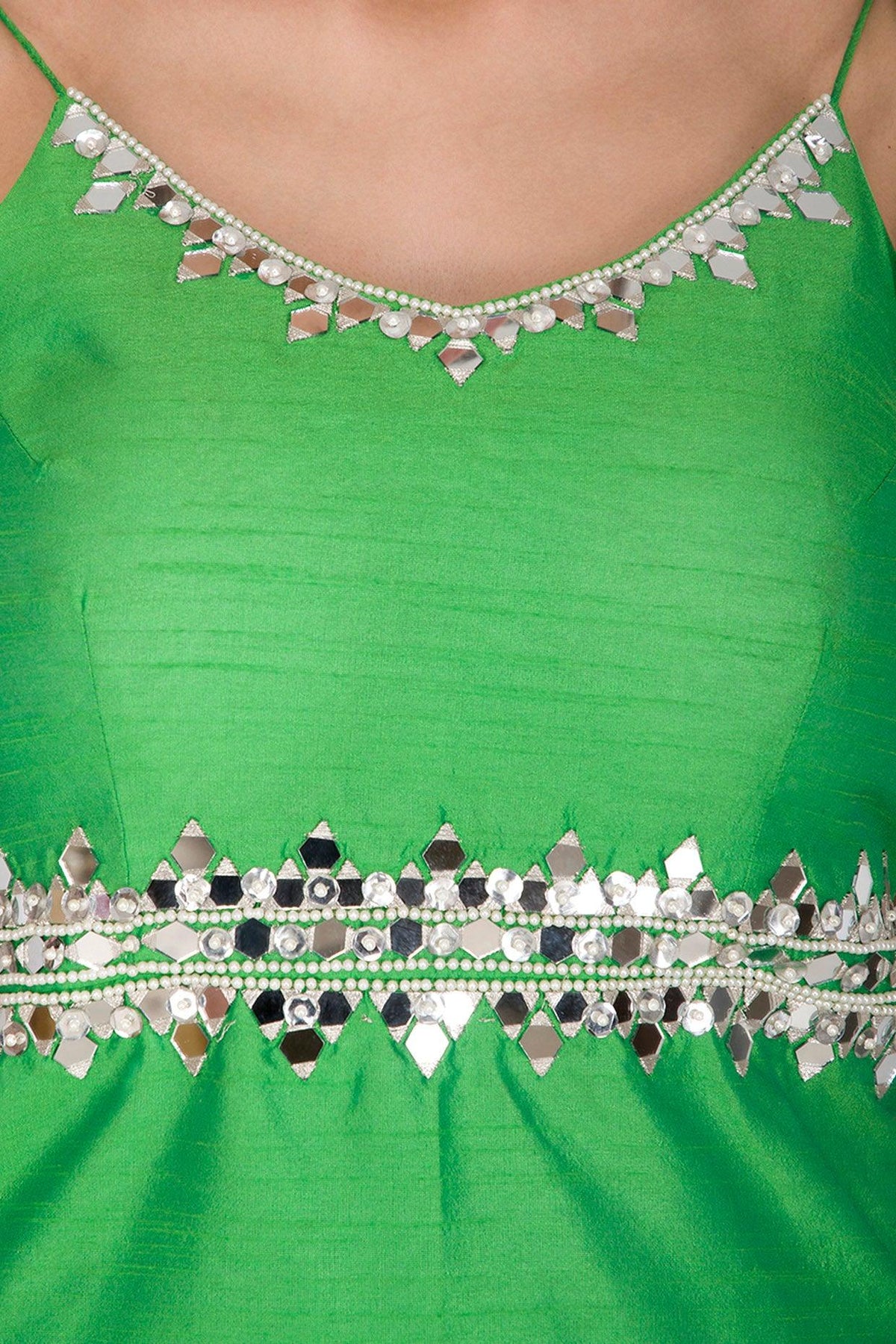 Green Embroidered Gharara Set - Preeti s kapoor