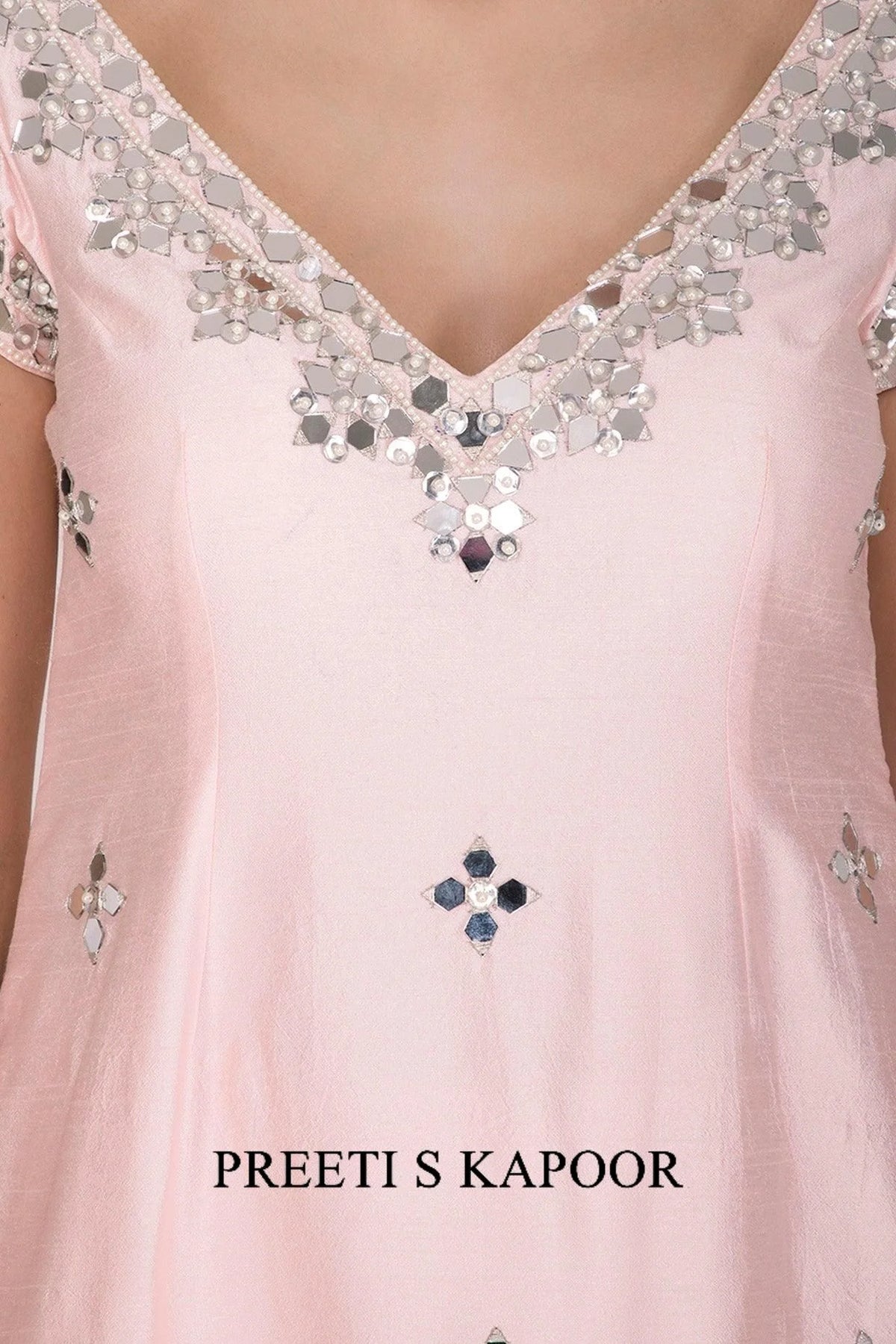 Soft Pink Embroidered Gharara Set - Preeti S Kapoor