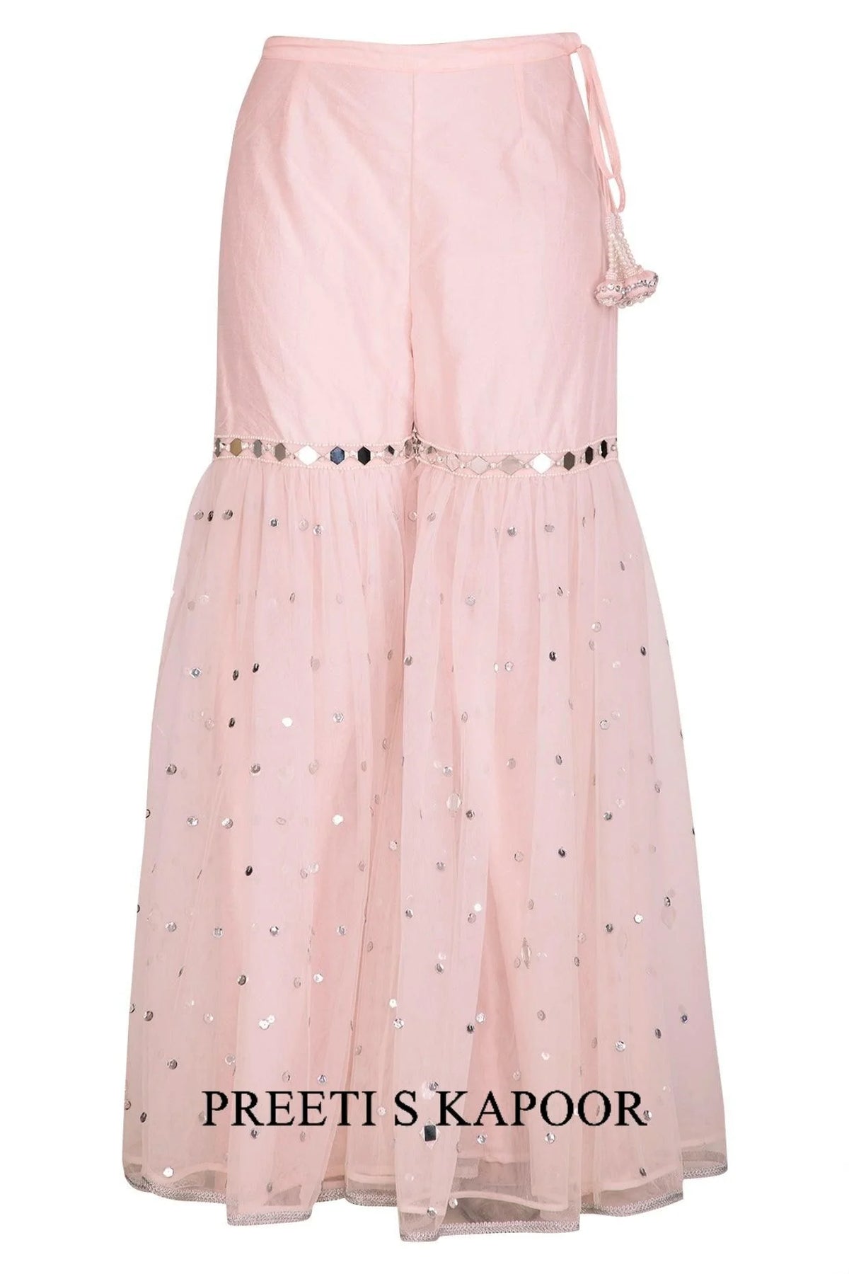 Soft Pink Embroidered Gharara Set - Preeti S Kapoor