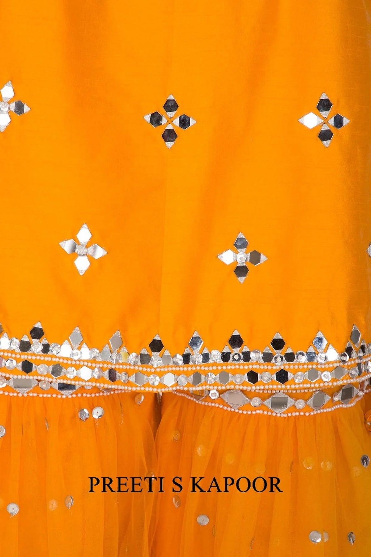 Orange Embroidered Gharara Set - Preeti S Kapoor