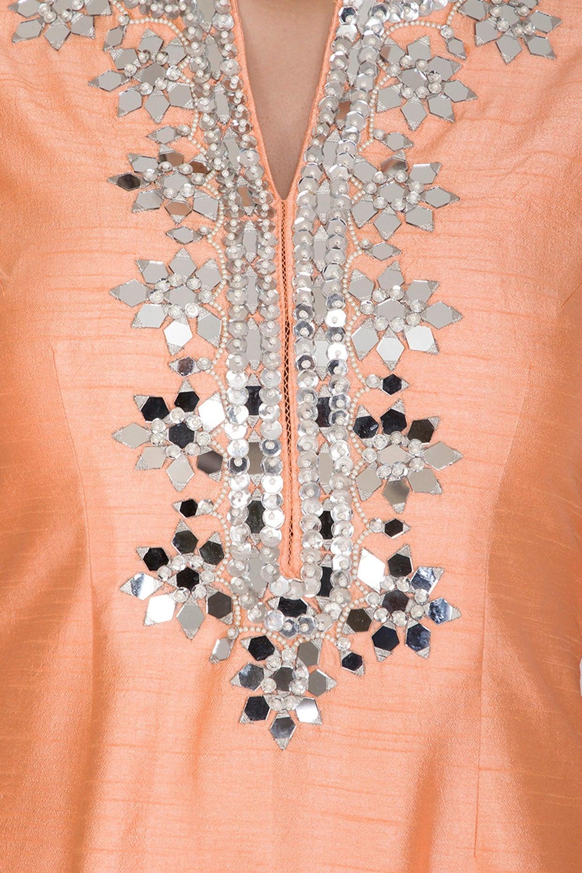 Peach Embroidered Gharara Set - Preeti s kapoor
