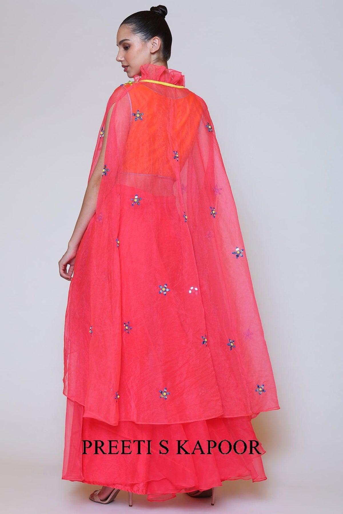 Pink Organza Sharara Set - Preeti s kapoor