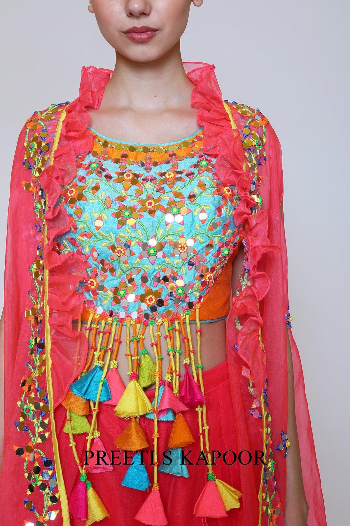 Pink Organza Sharara Set - Preeti s kapoor