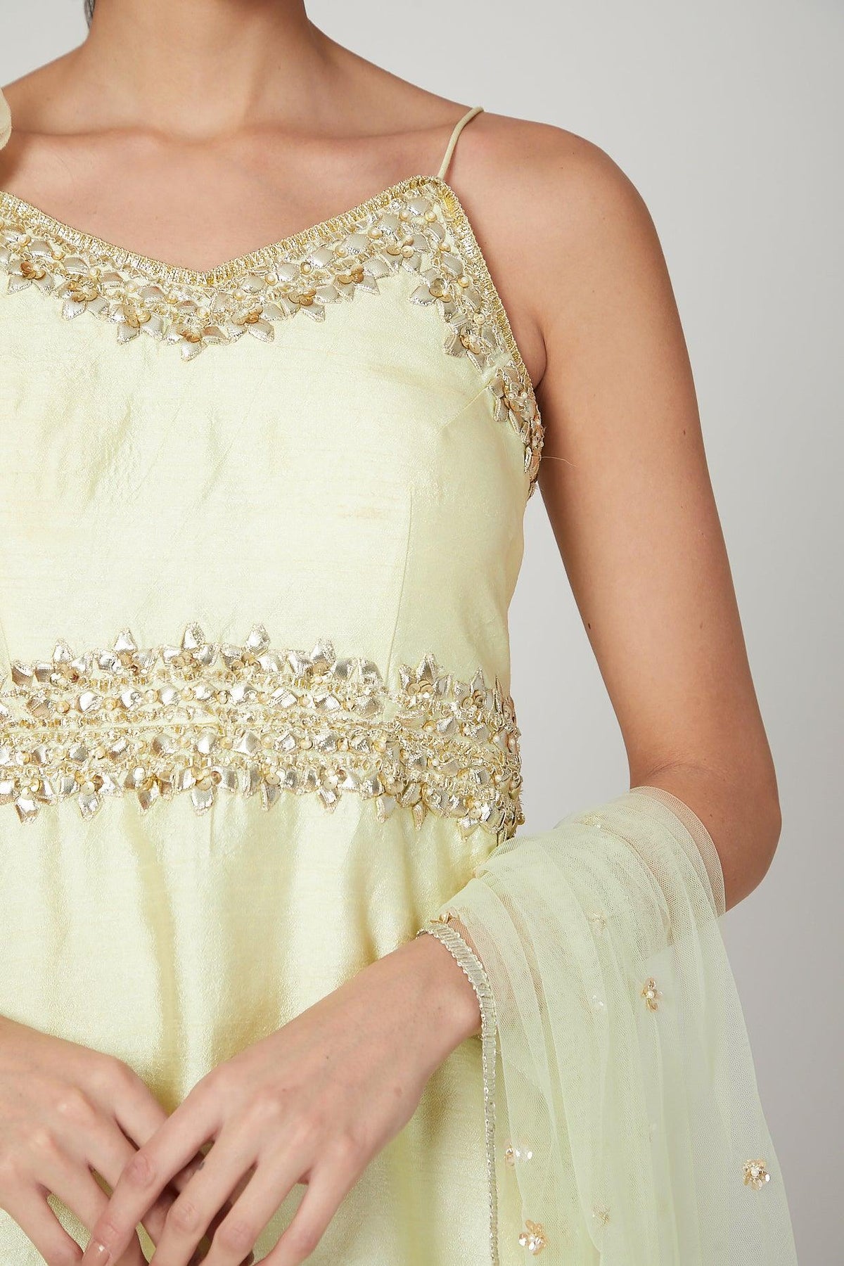 Pista Green Embroidered Gharara Set - Preeti s kapoor