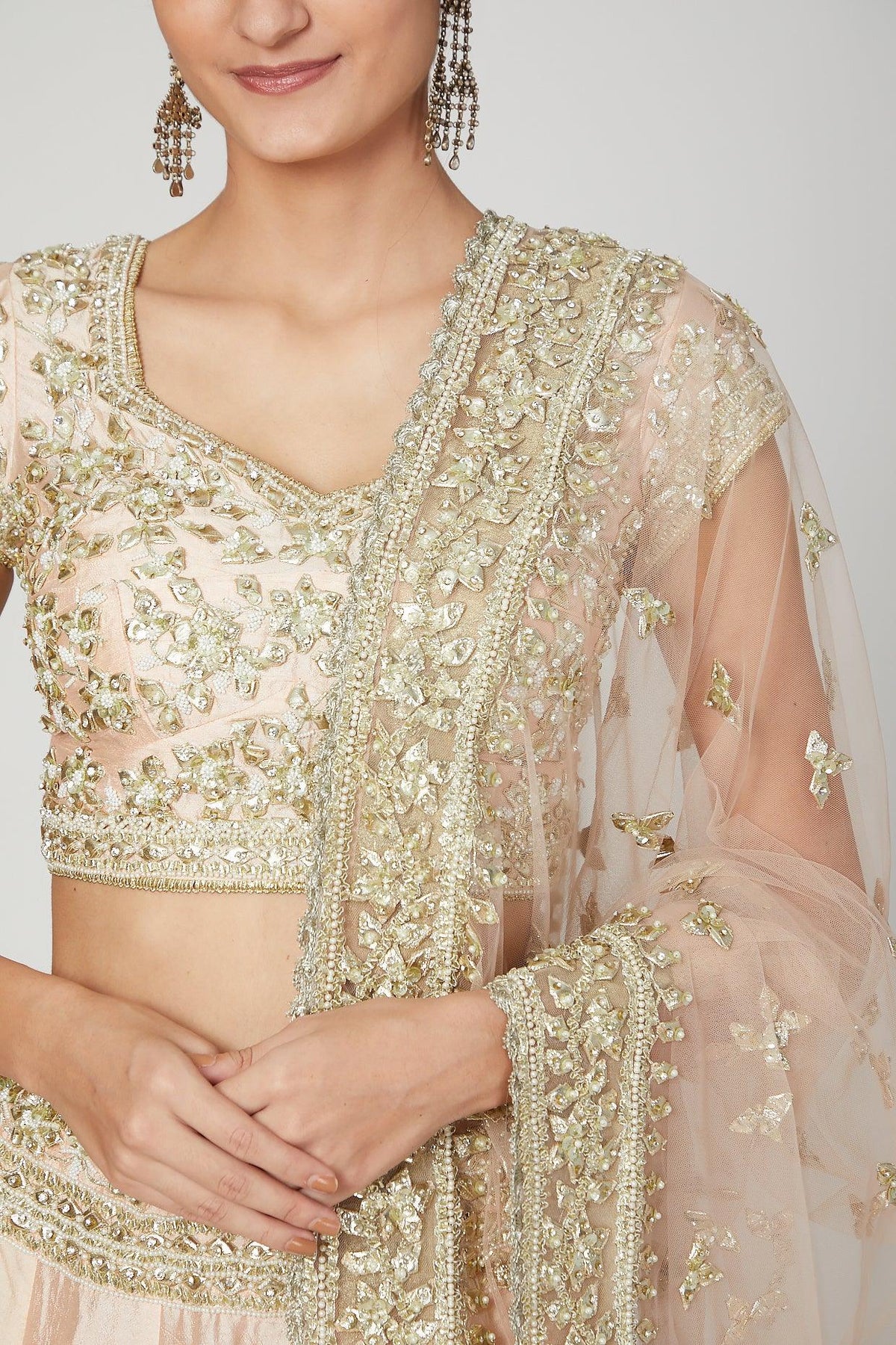 Soft Pink Embroidered Lehanga Set - Preeti s kapoor