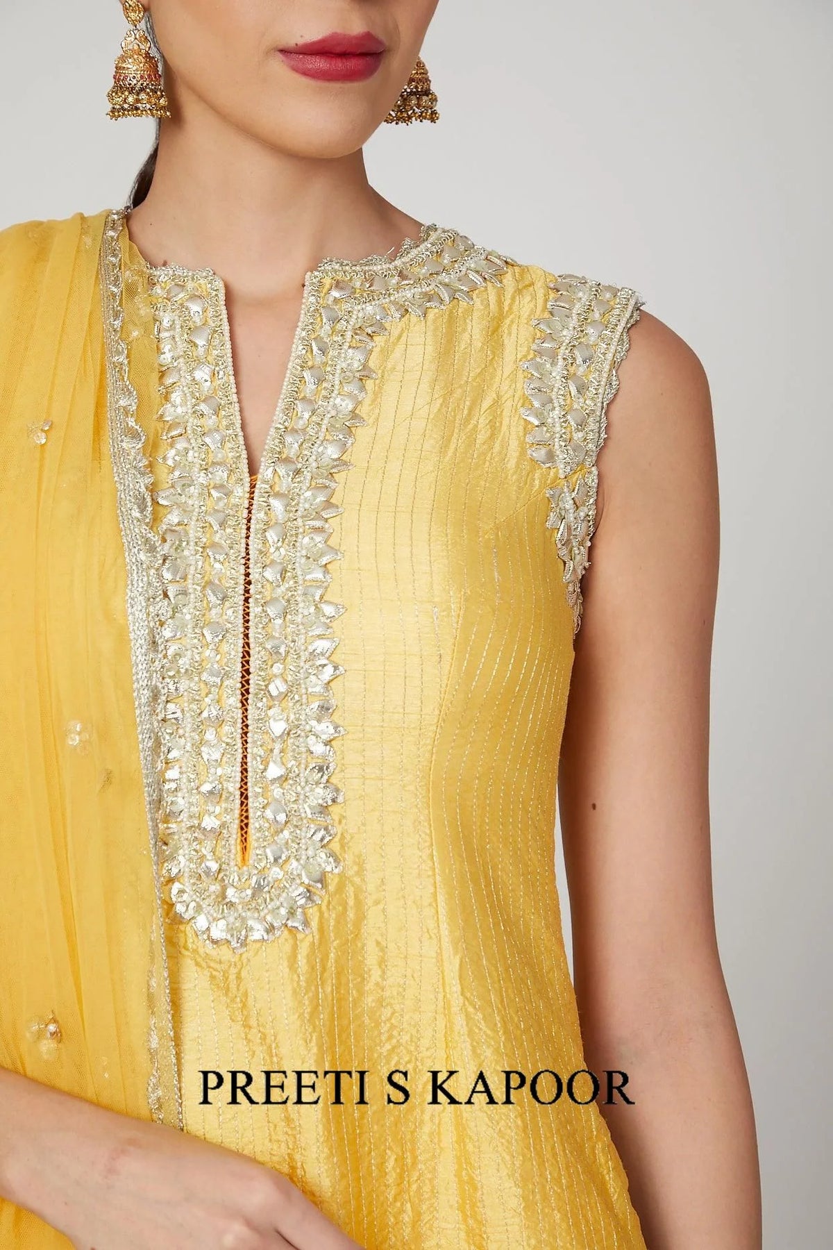 Yellow Embroidered Gharara Set - Preeti S Kapoor