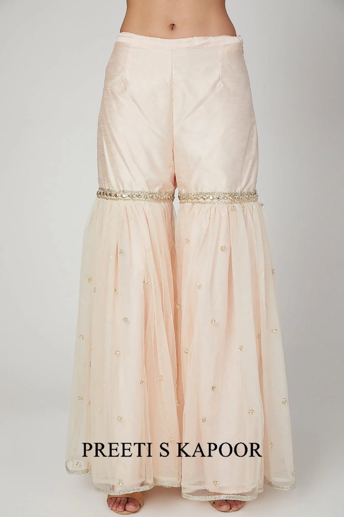Bright Pink Embroidered Gharara Set - Preeti S Kapoor